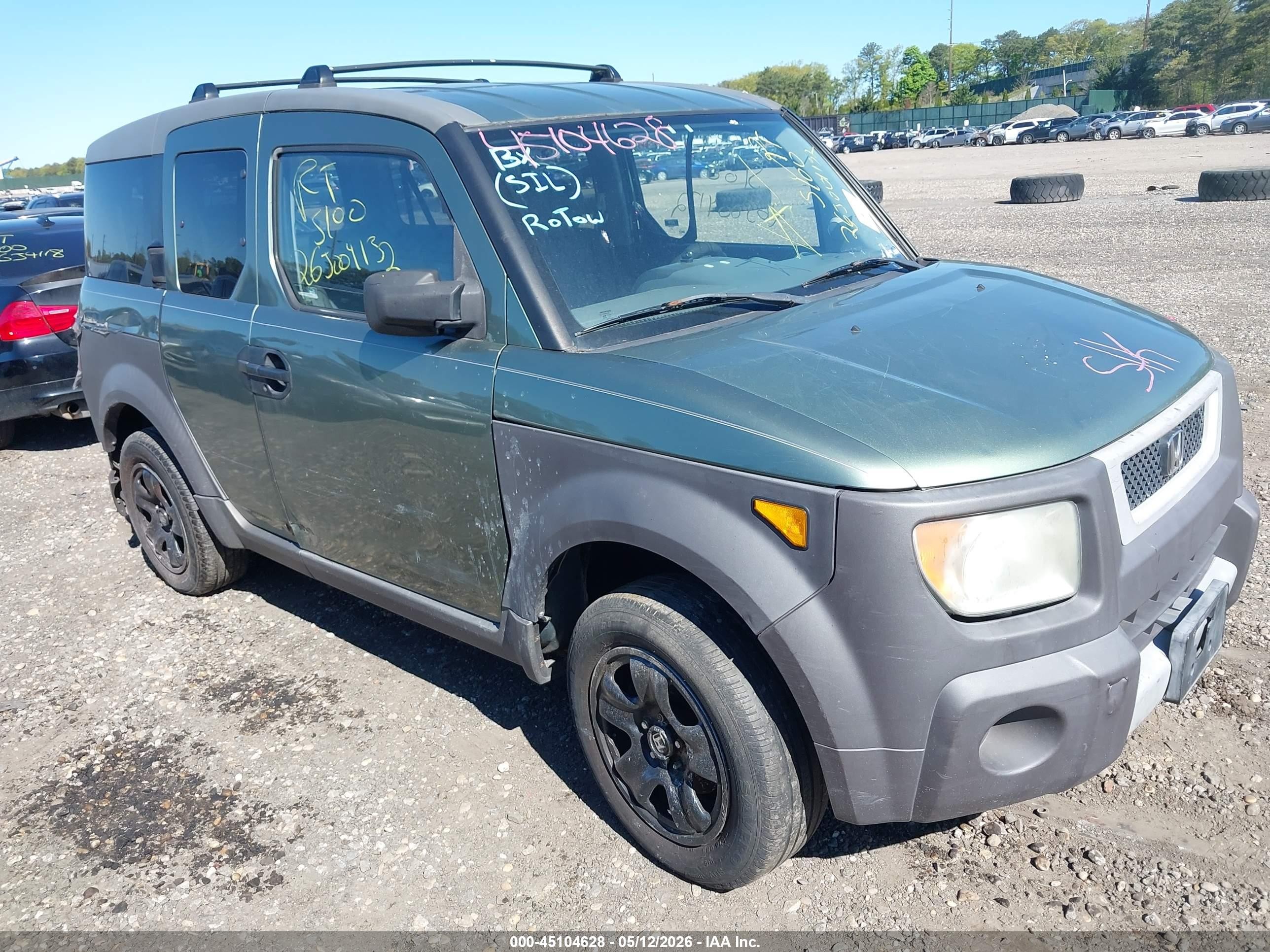 2003 Honda Element Ex Green vin: 5J6YH285X3L026819
