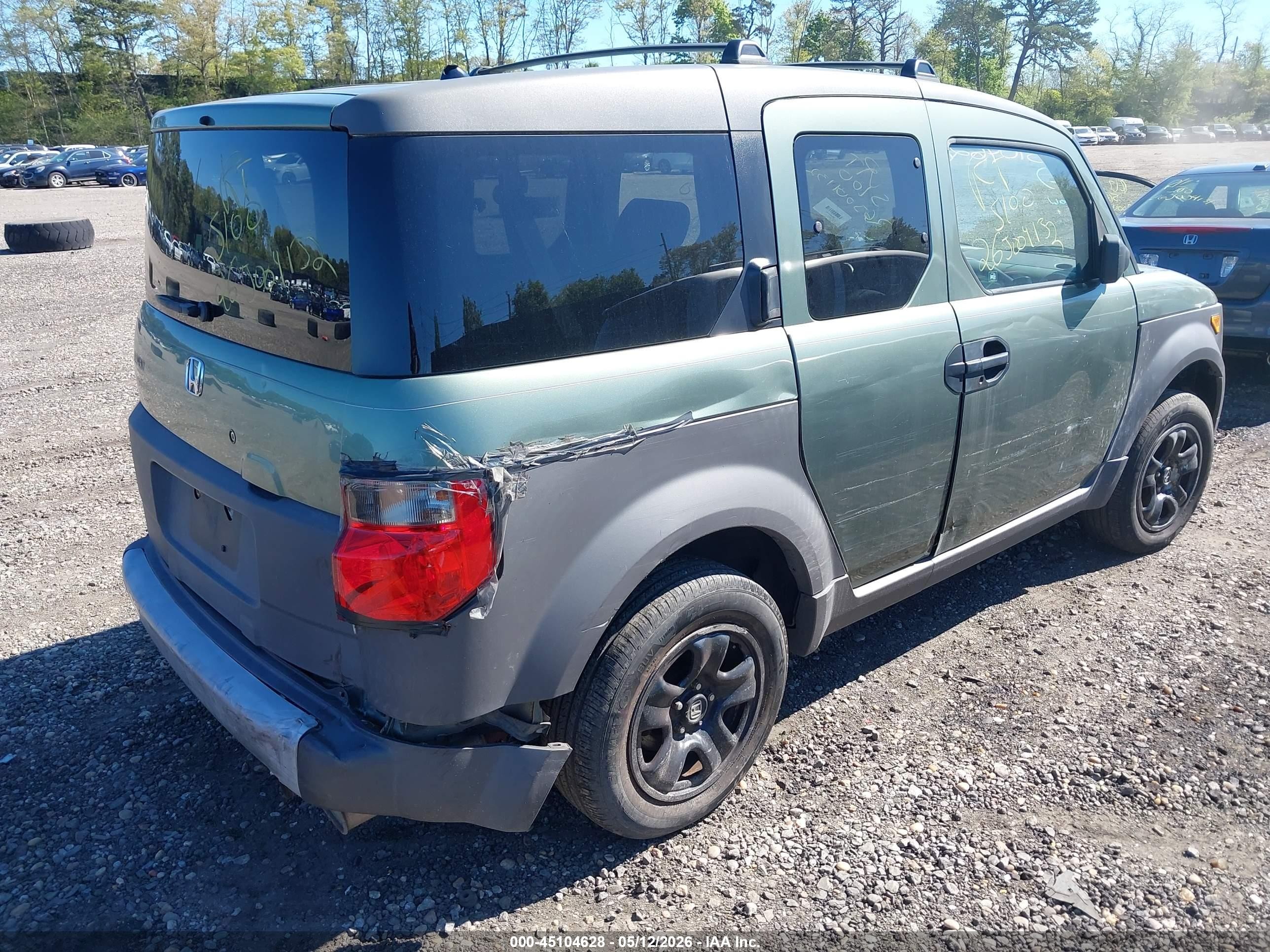 2003 Honda Element Ex Green vin: 5J6YH285X3L026819