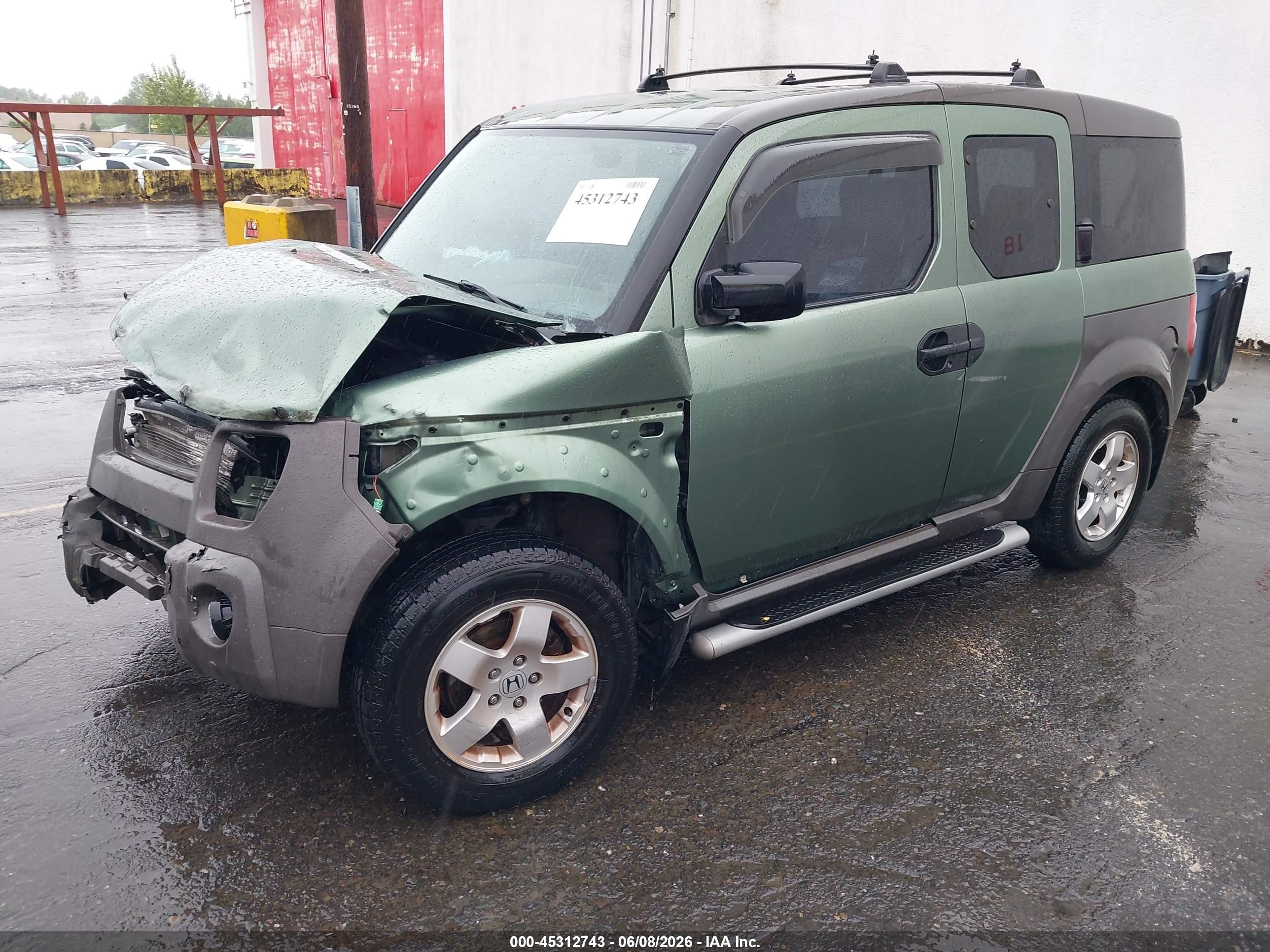 2003 Honda Element Ex Green vin: 5J6YH285X3L027355