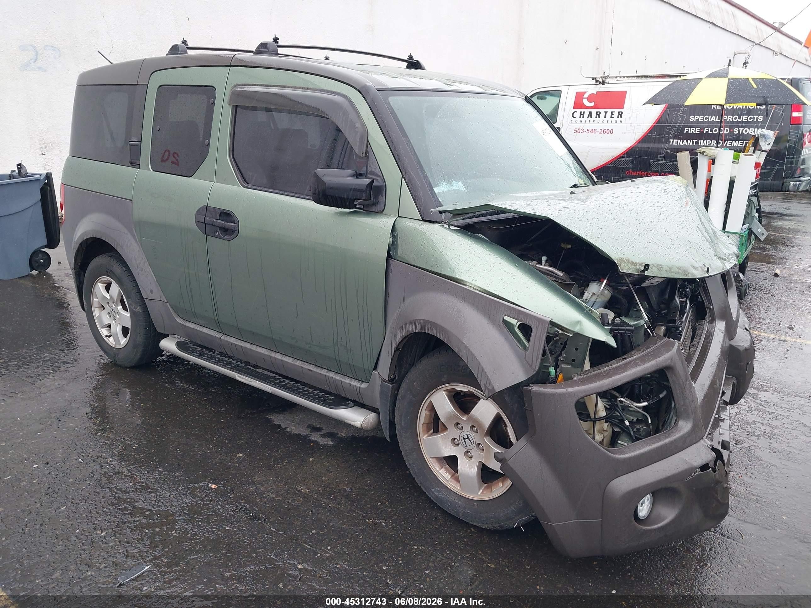 2003 Honda Element Ex Зеленый vin: 5J6YH285X3L027355