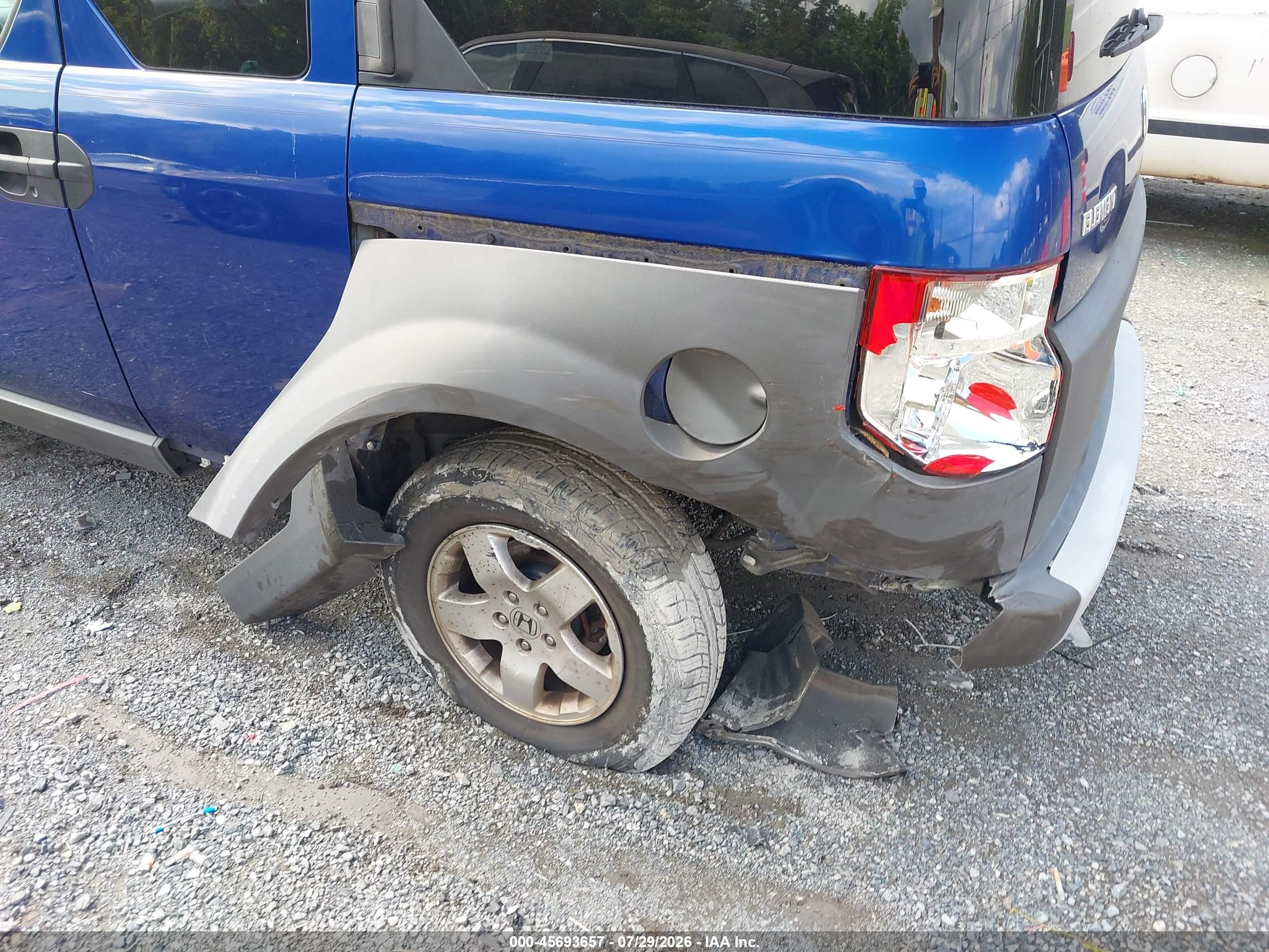 2004 Honda Element Ex Blue vin: 5J6YH285X4L024179