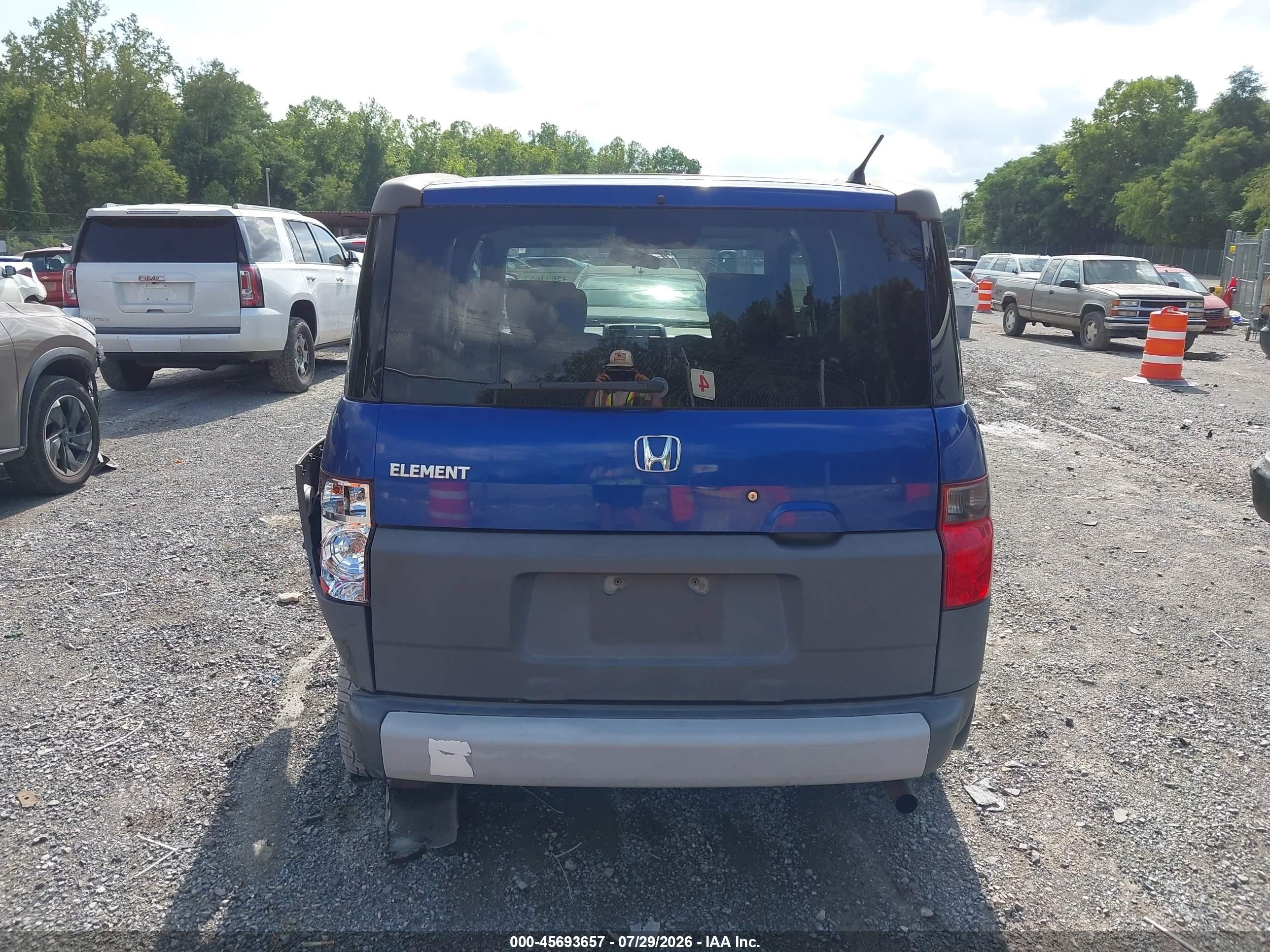 2004 Honda Element Ex Blue vin: 5J6YH285X4L024179