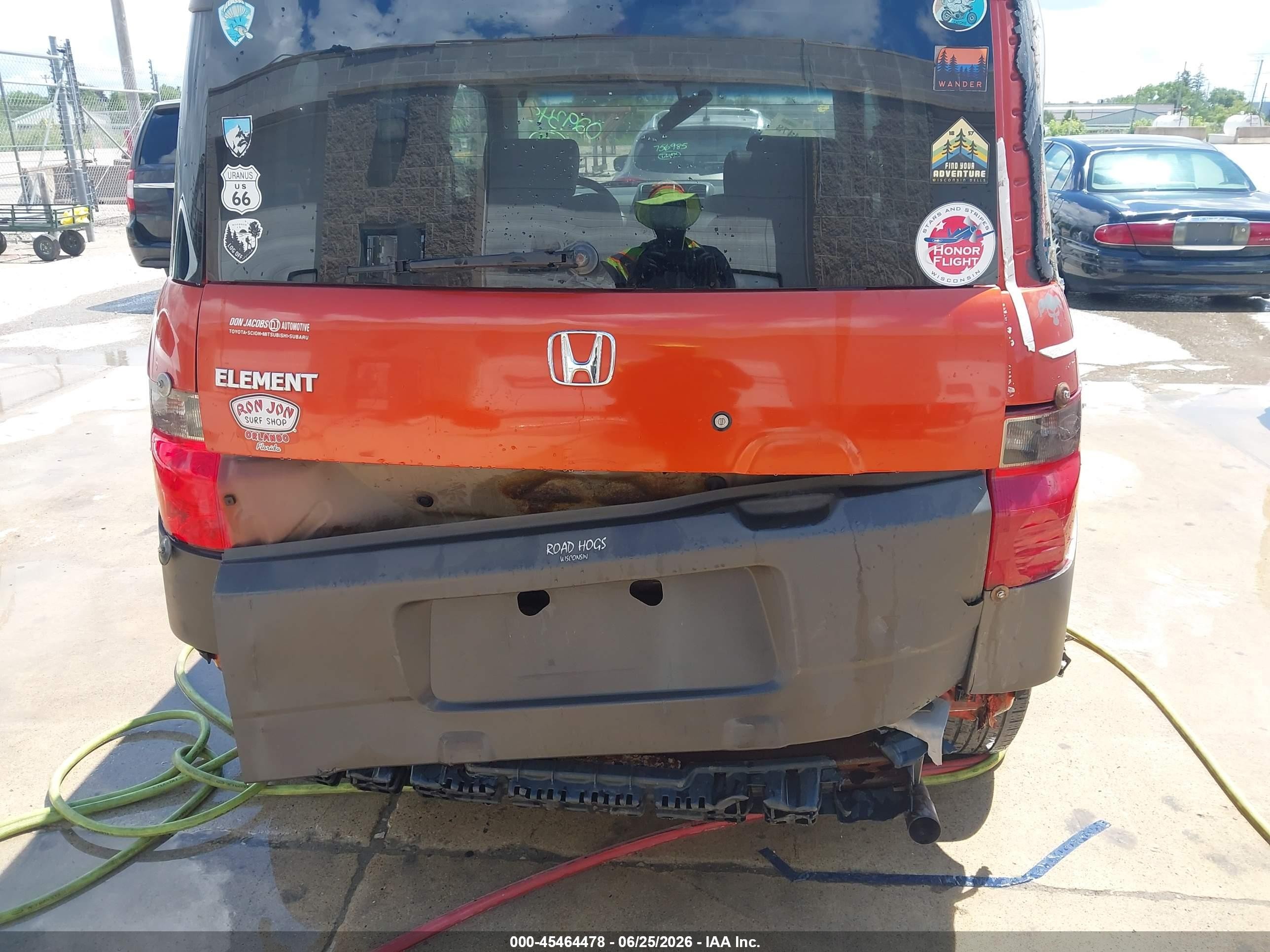 2004 Honda Element Ex Orange vin: 5J6YH285X4L029348
