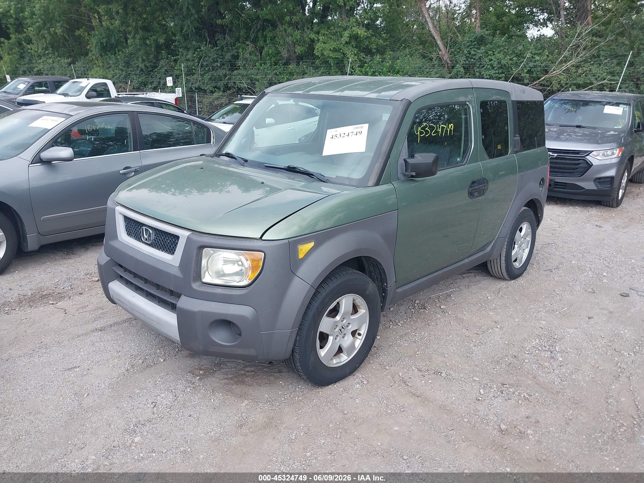 2004 Honda Element Ex Green vin: 5J6YH28604L016620