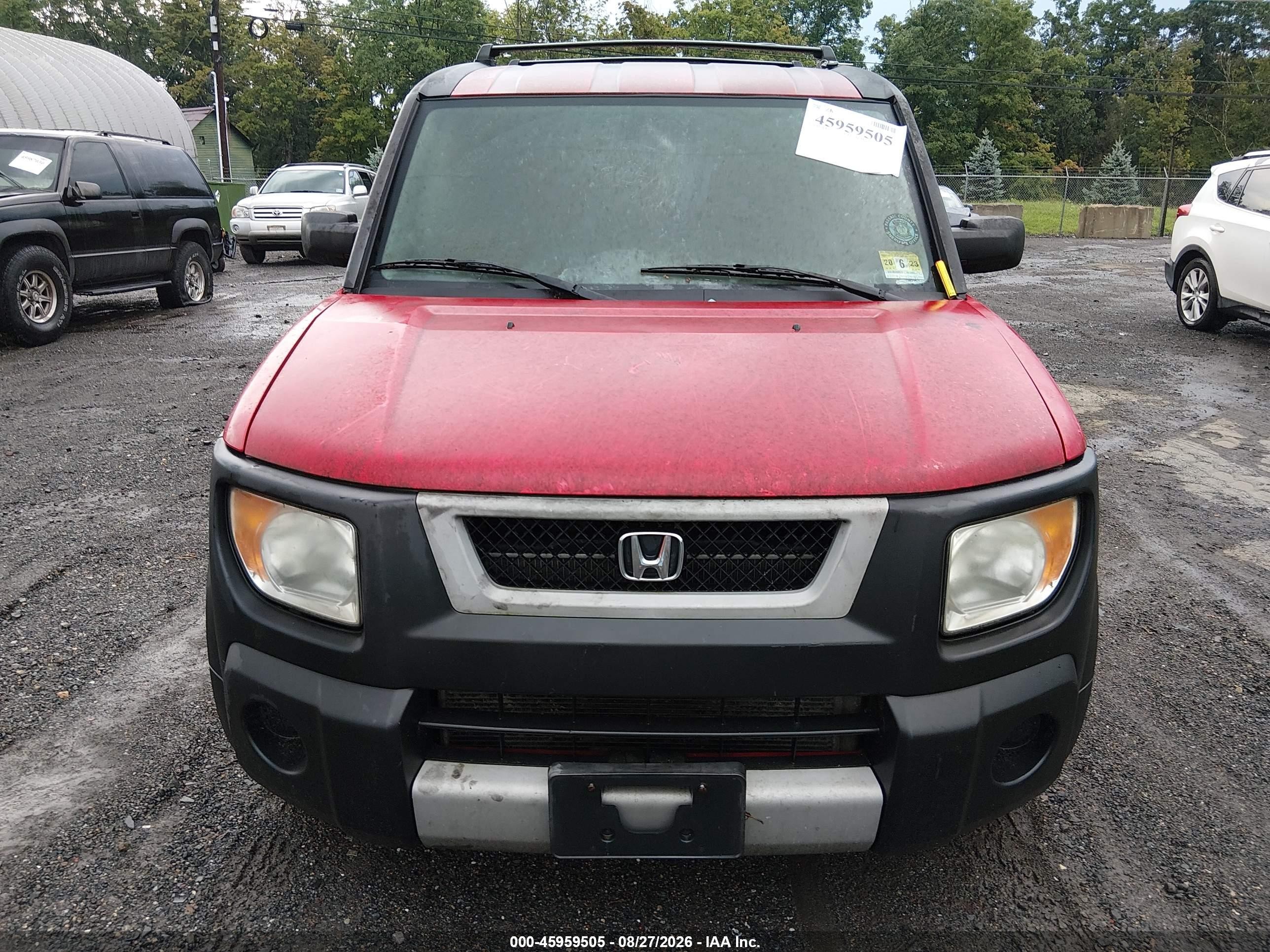 2005 Honda Element Ex Red vin: 5J6YH28605L018482