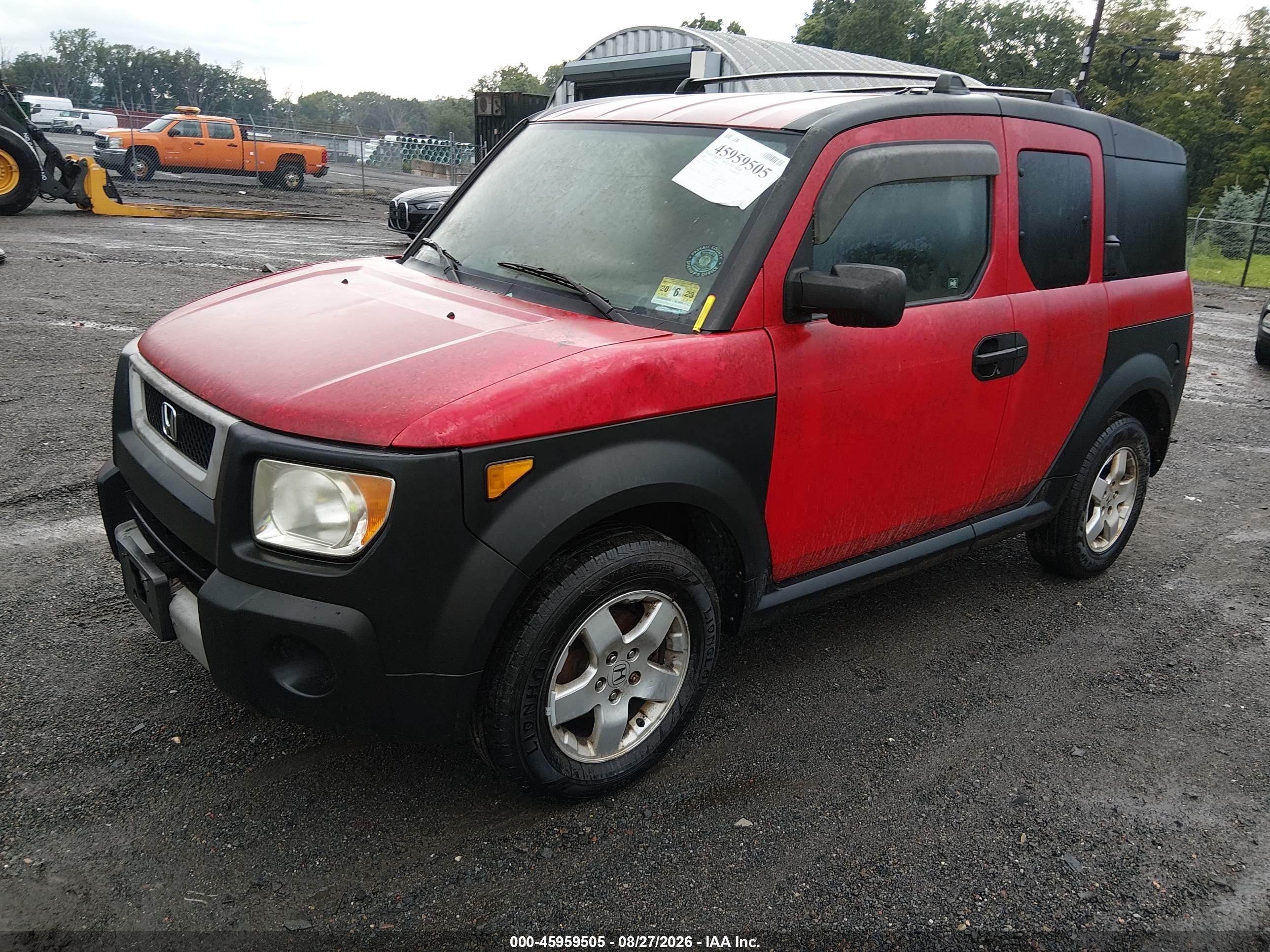 2005 Honda Element Ex Red vin: 5J6YH28605L018482