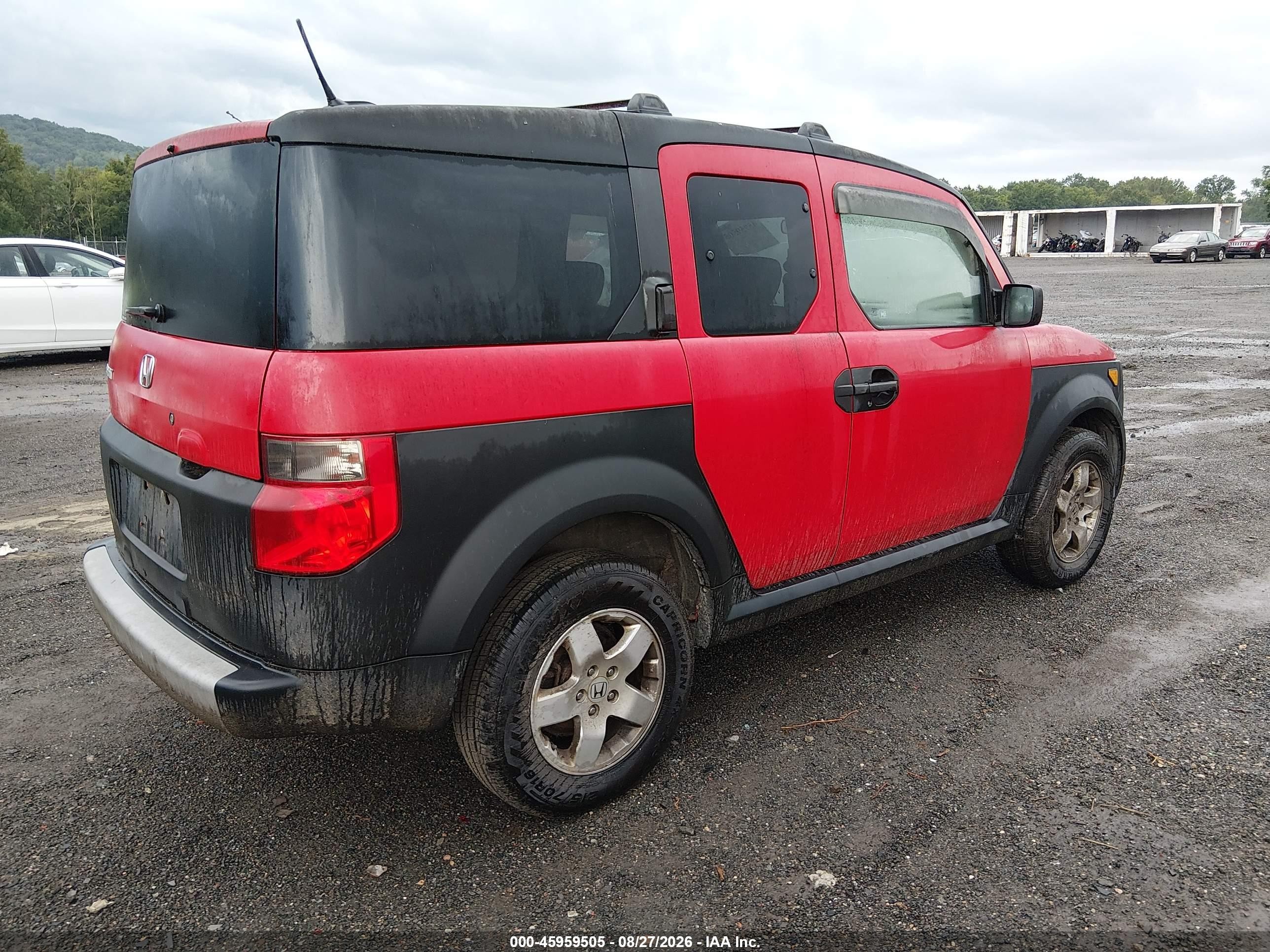 2005 Honda Element Ex Red vin: 5J6YH28605L018482