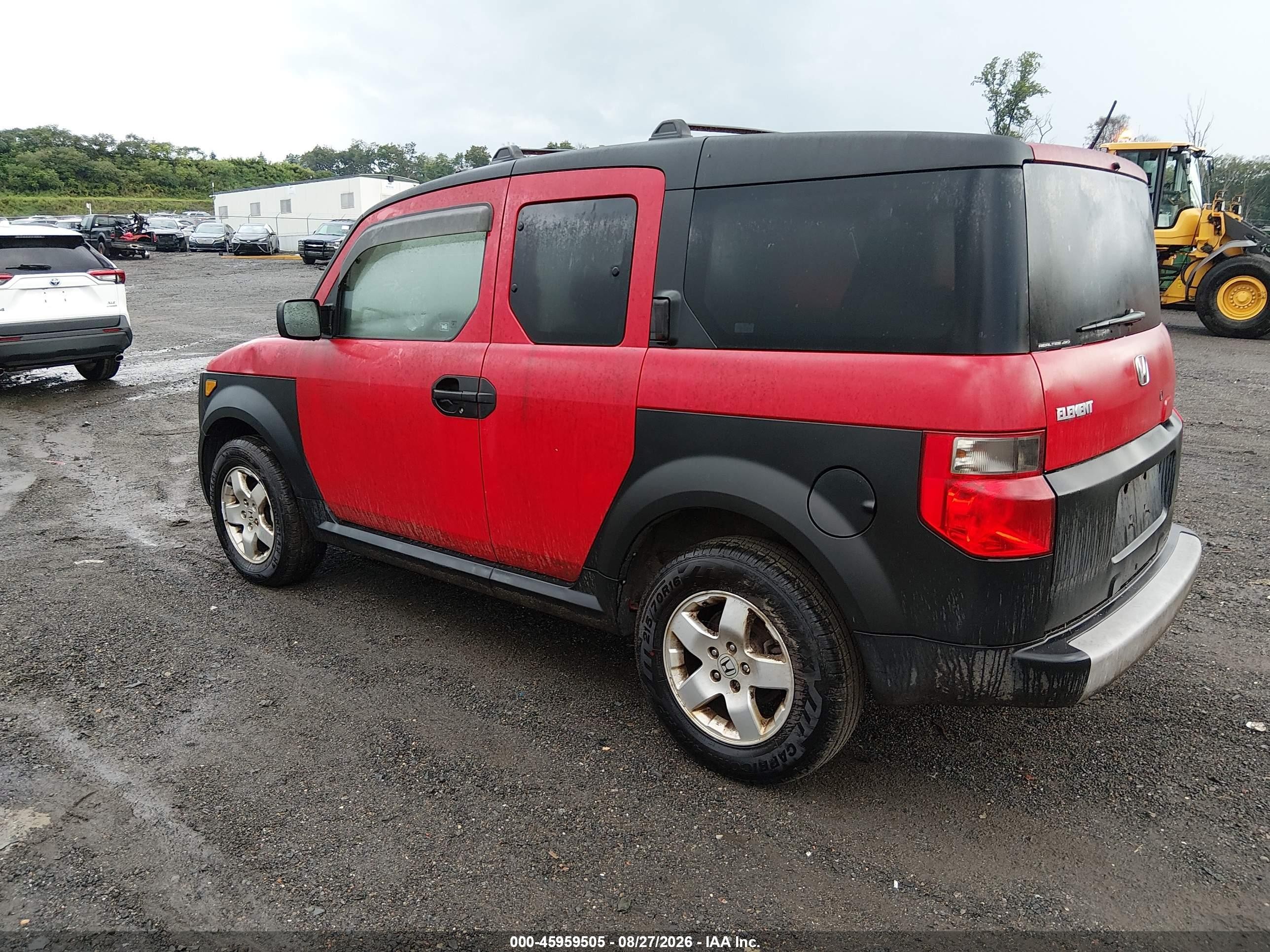 2005 Honda Element Ex Red vin: 5J6YH28605L018482