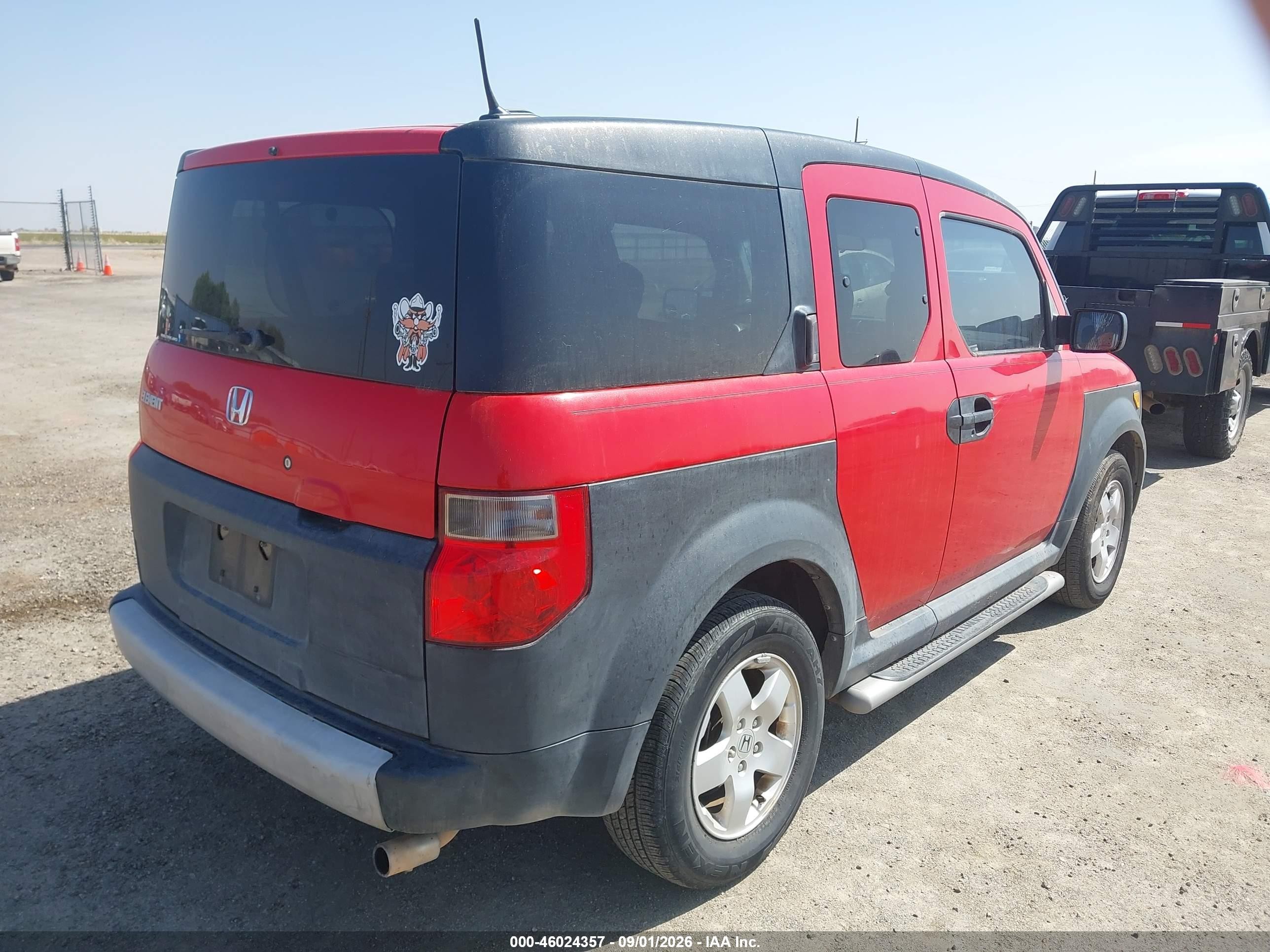 2005 Honda Element Ex Red vin: 5J6YH28615L000718