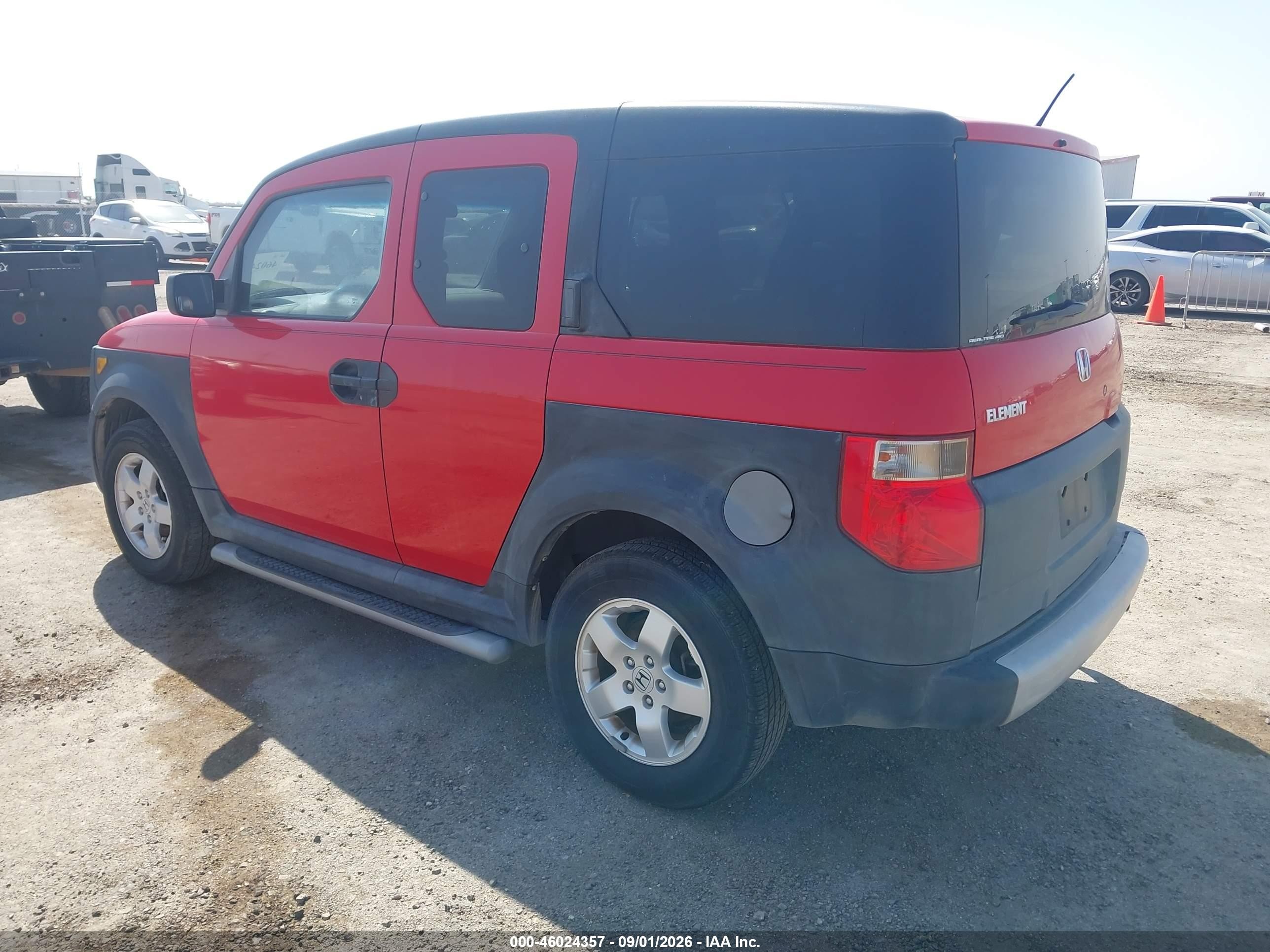 2005 Honda Element Ex Red vin: 5J6YH28615L000718