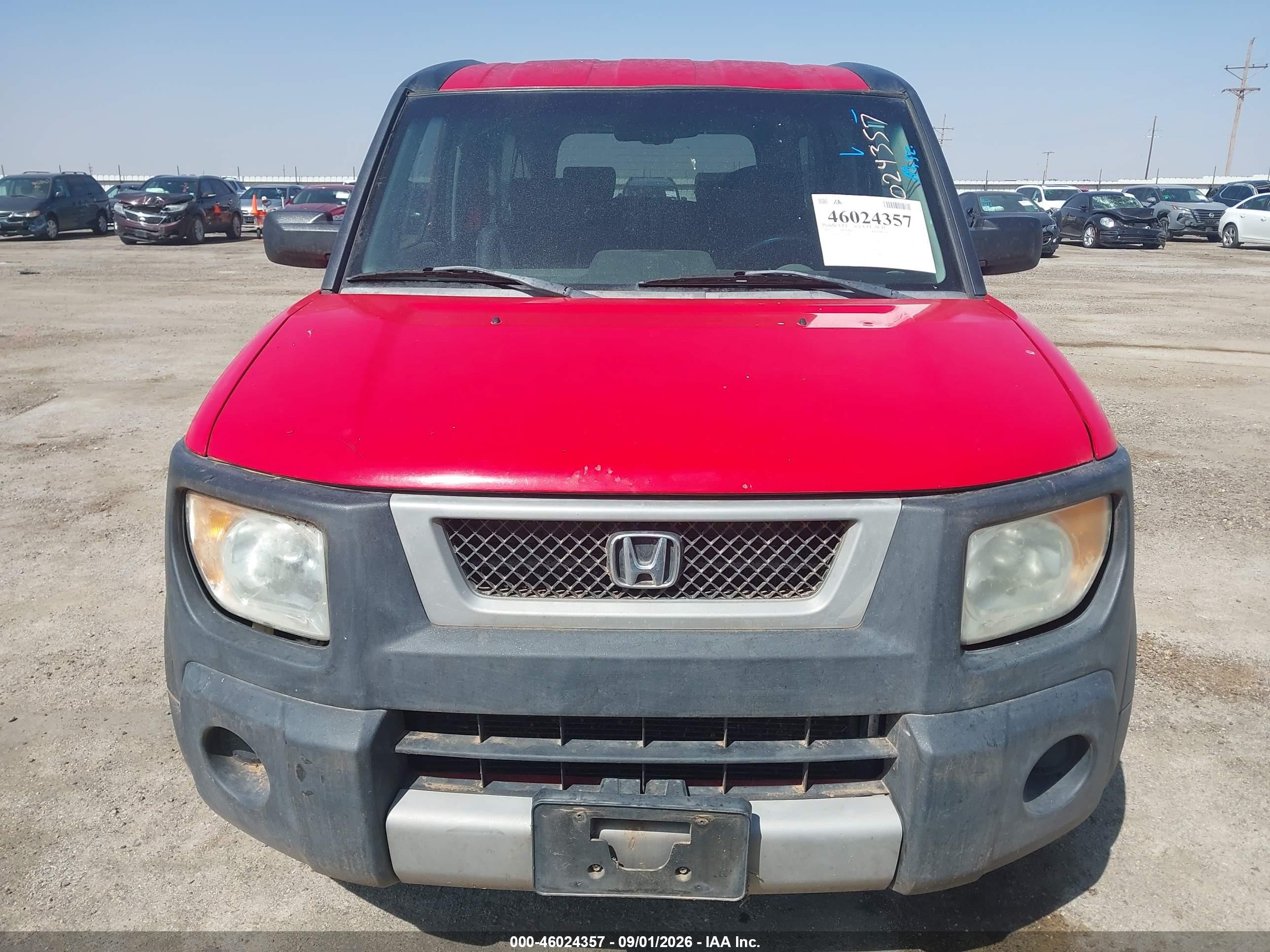 2005 Honda Element Ex Red vin: 5J6YH28615L000718