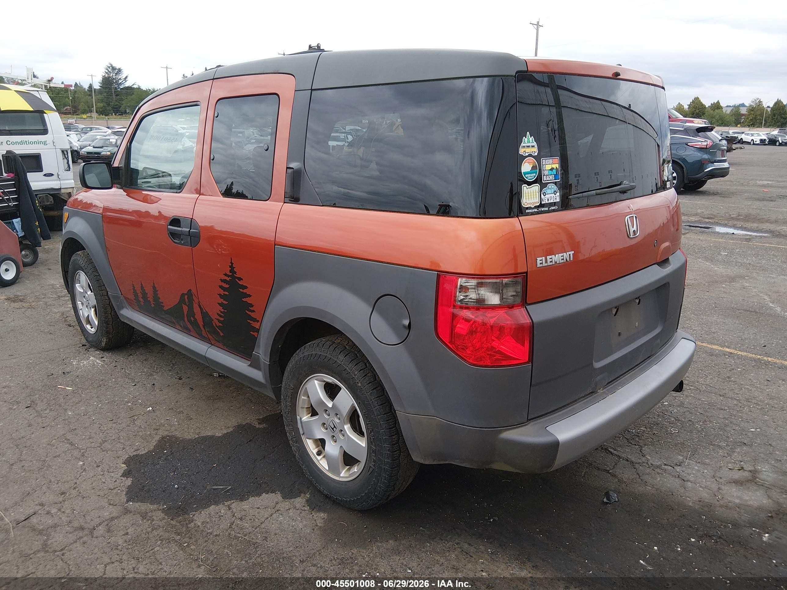 2005 Honda Element Ex Orange vin: 5J6YH28615L012433