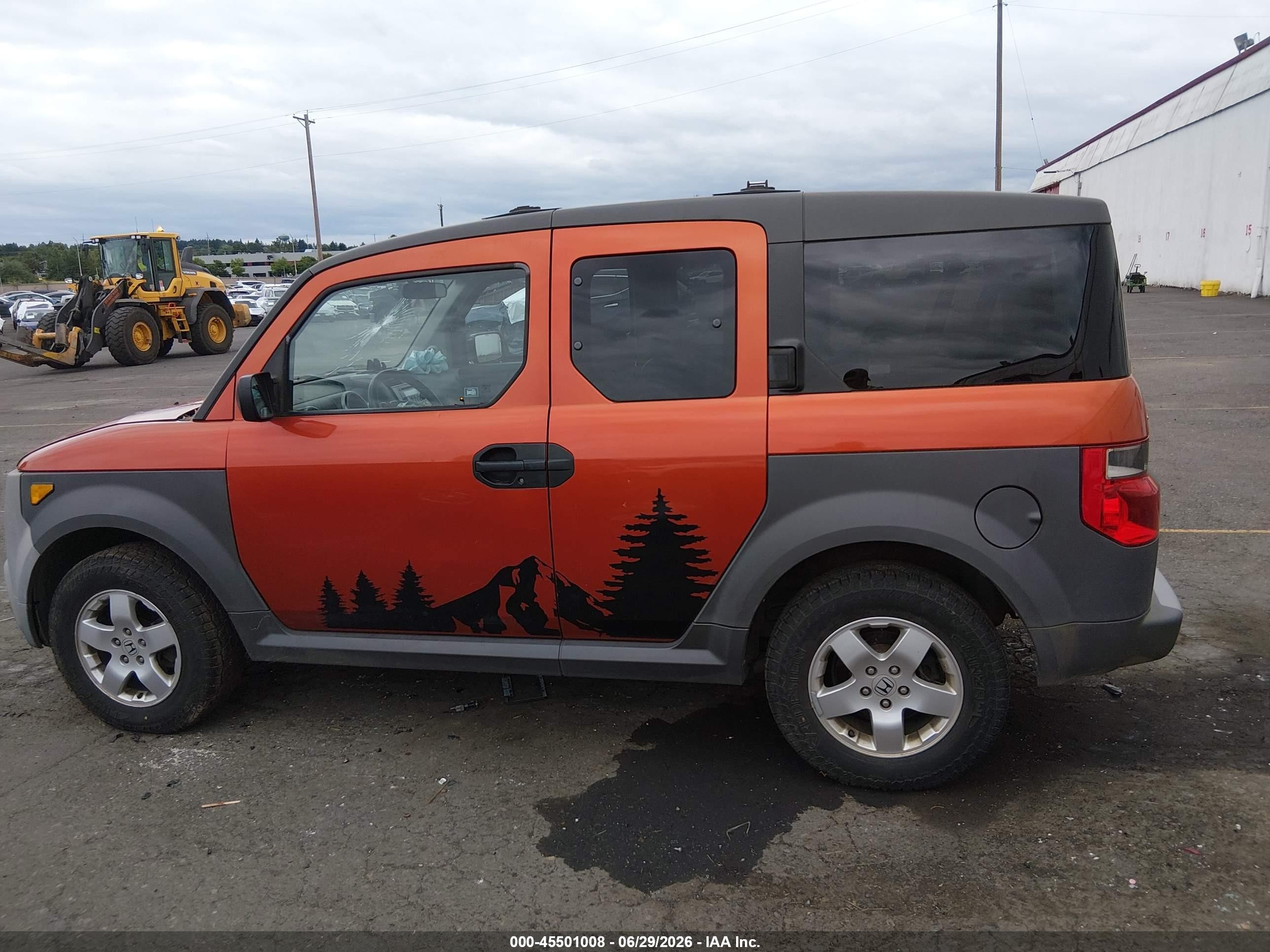 2005 Honda Element Ex Orange vin: 5J6YH28615L012433