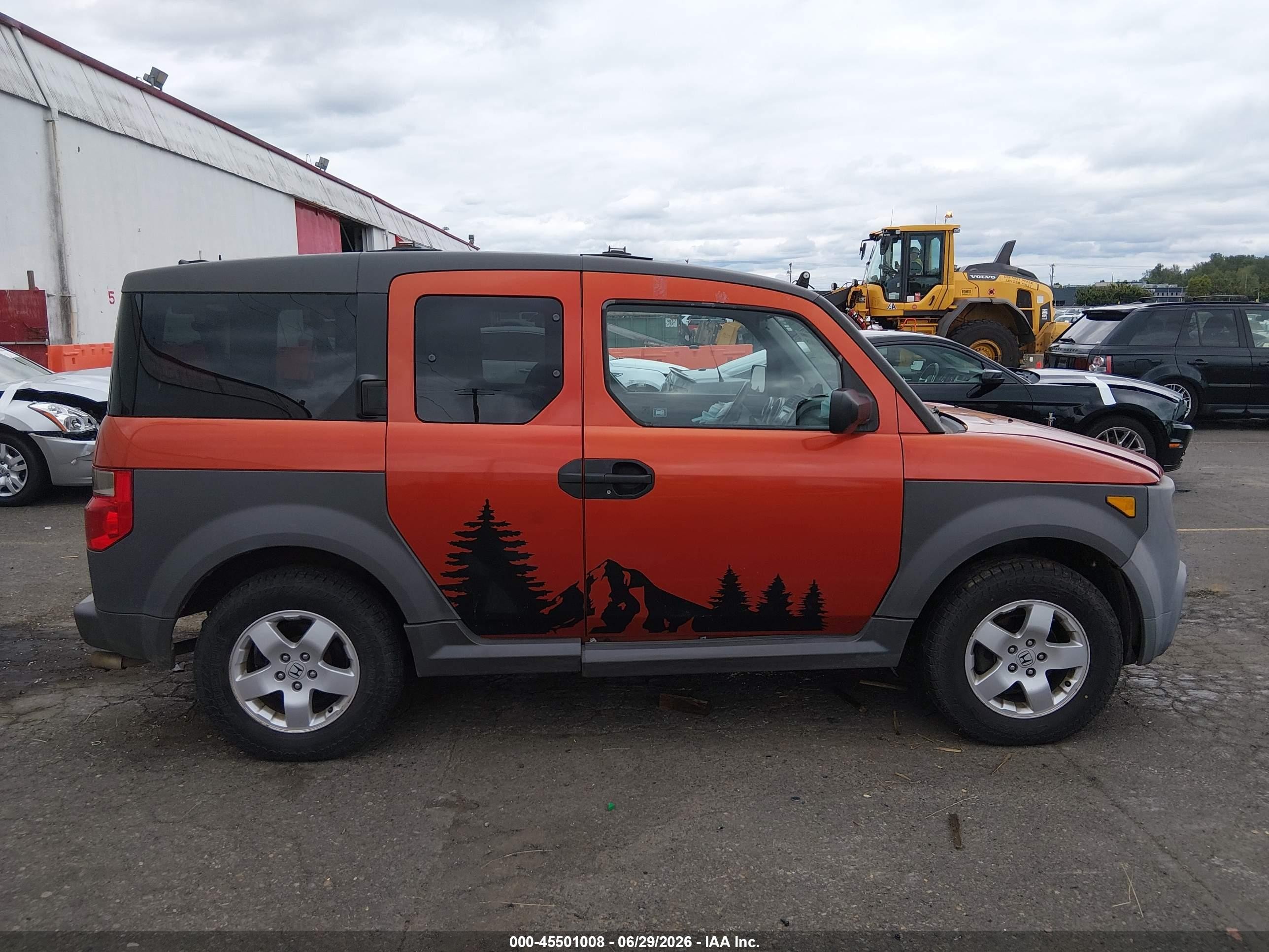2005 Honda Element Ex Orange vin: 5J6YH28615L012433