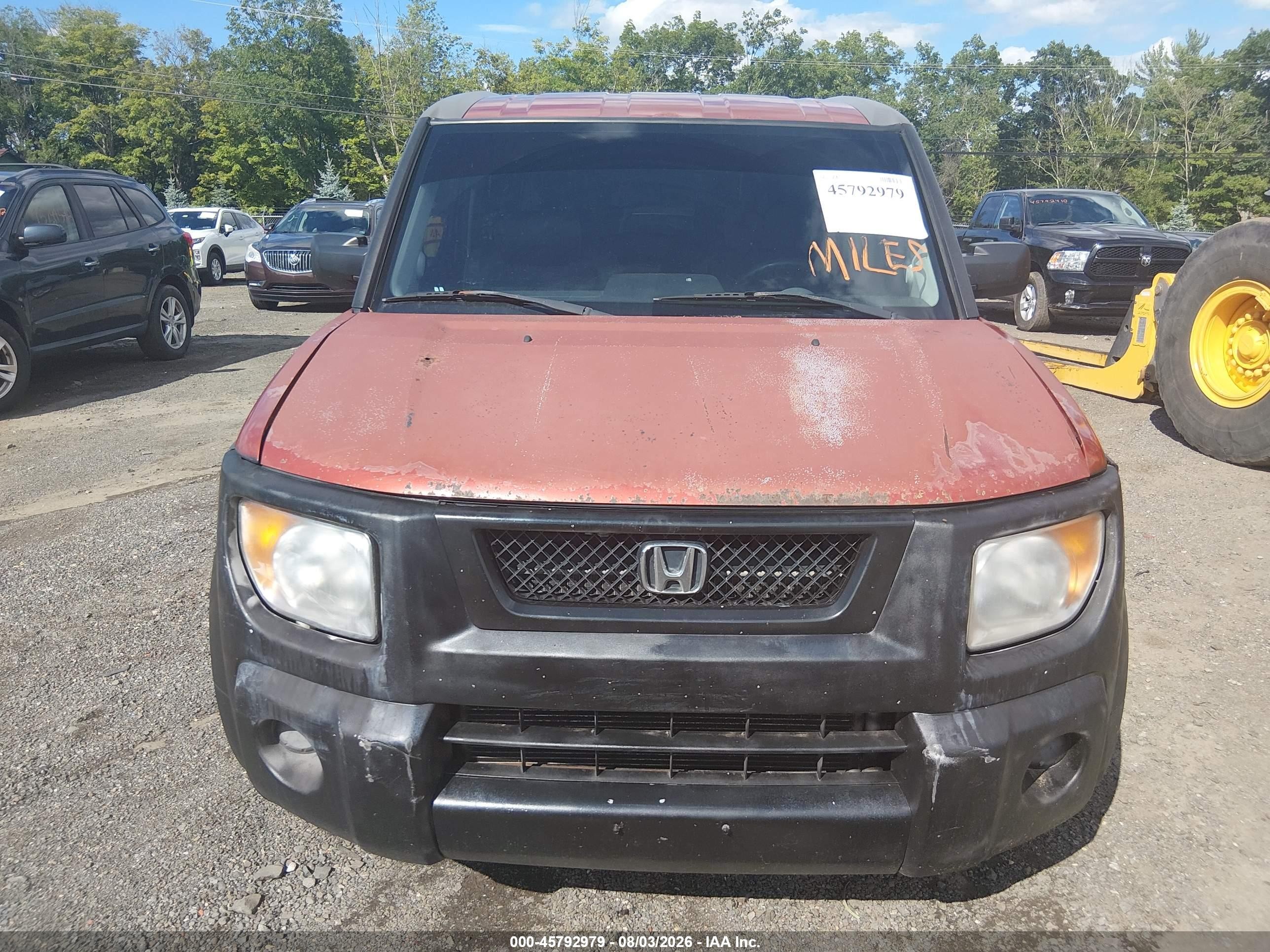 2004 Honda Element Ex Orange vin: 5J6YH28634L033671