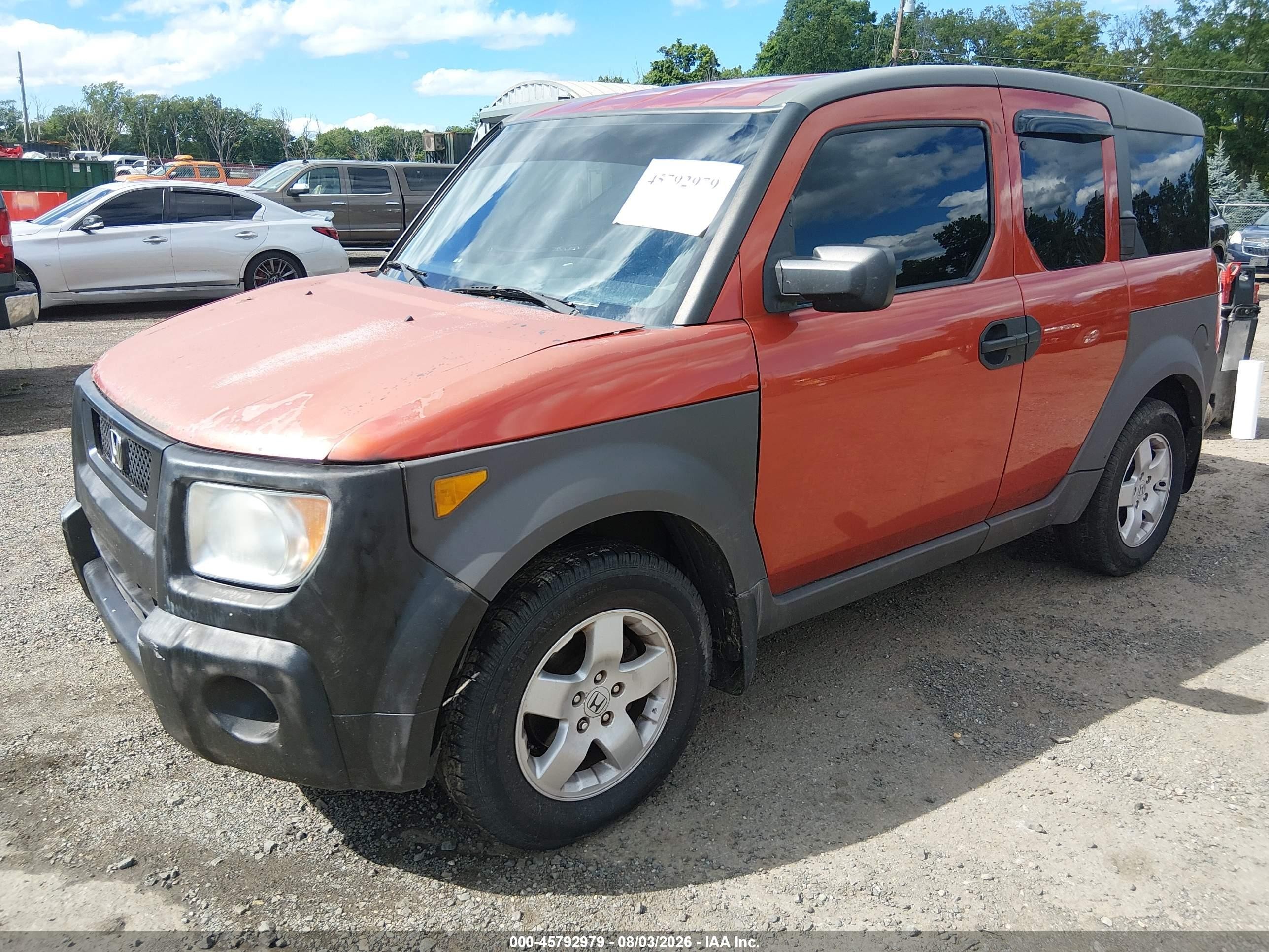 2004 Honda Element Ex Orange vin: 5J6YH28634L033671
