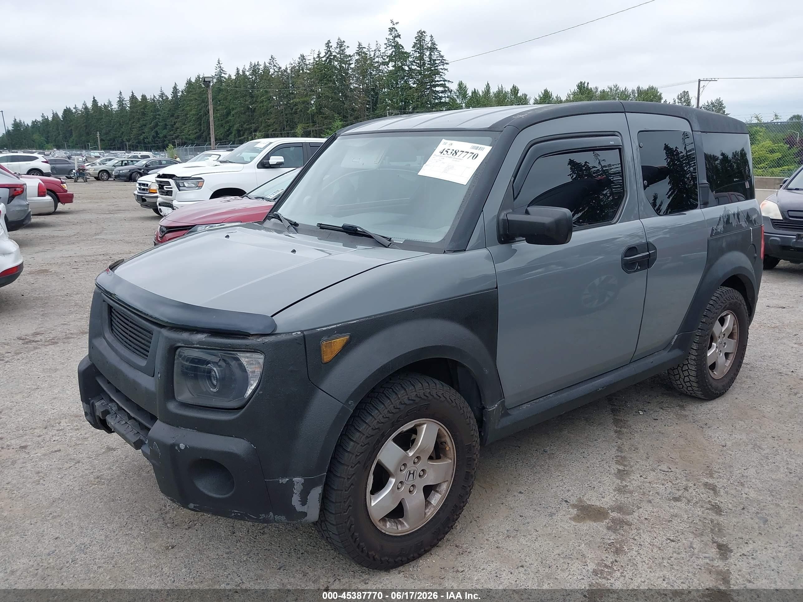 2005 Honda Element Ex Gray vin: 5J6YH28635L004155