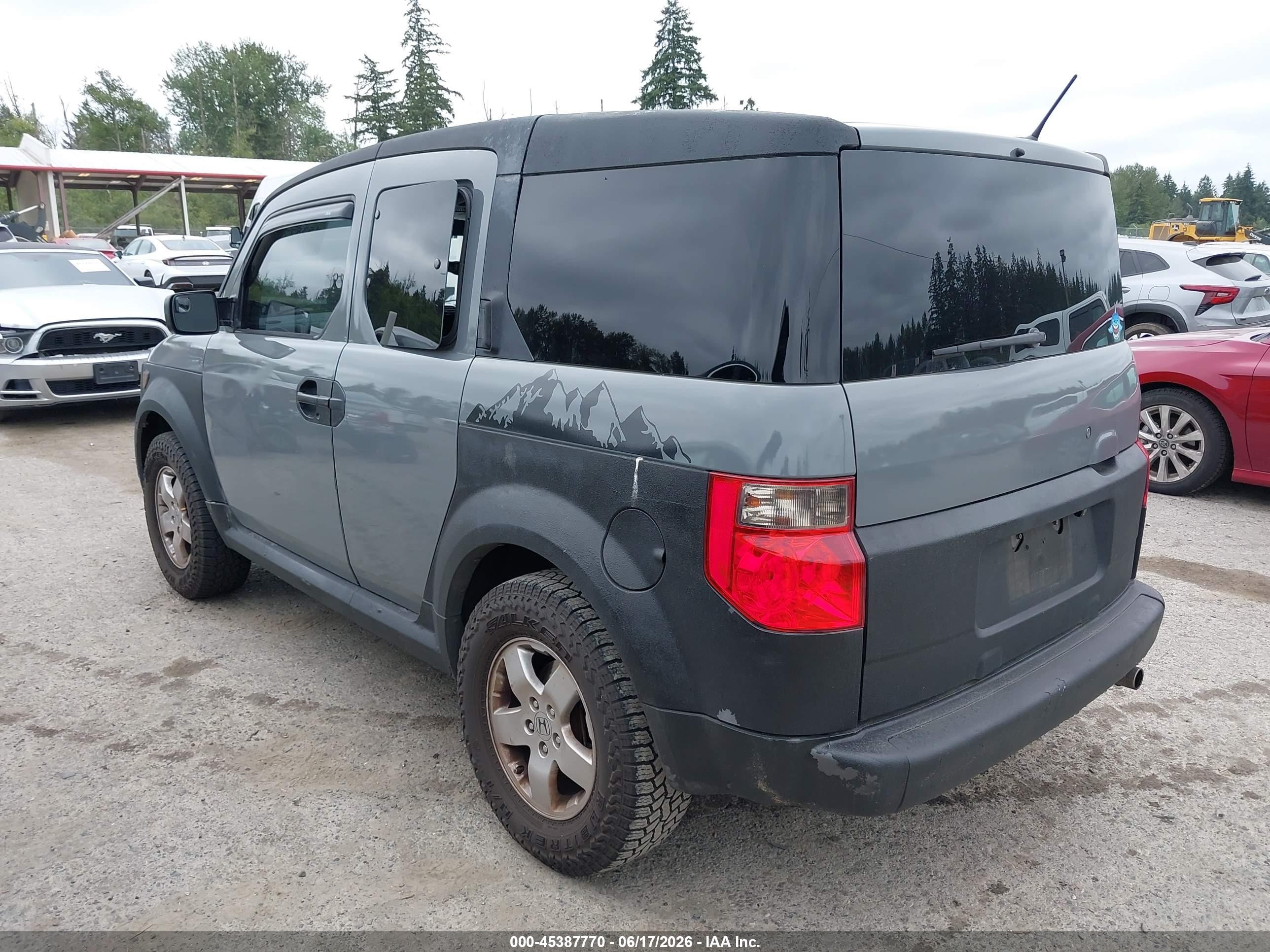 2005 Honda Element Ex Gray vin: 5J6YH28635L004155