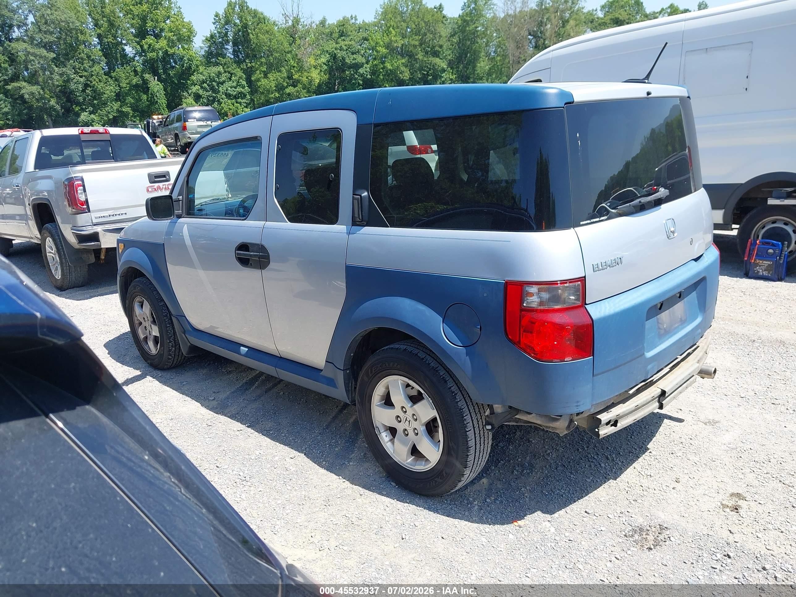 2005 Honda Element Ex Silver vin: 5J6YH28635L012580