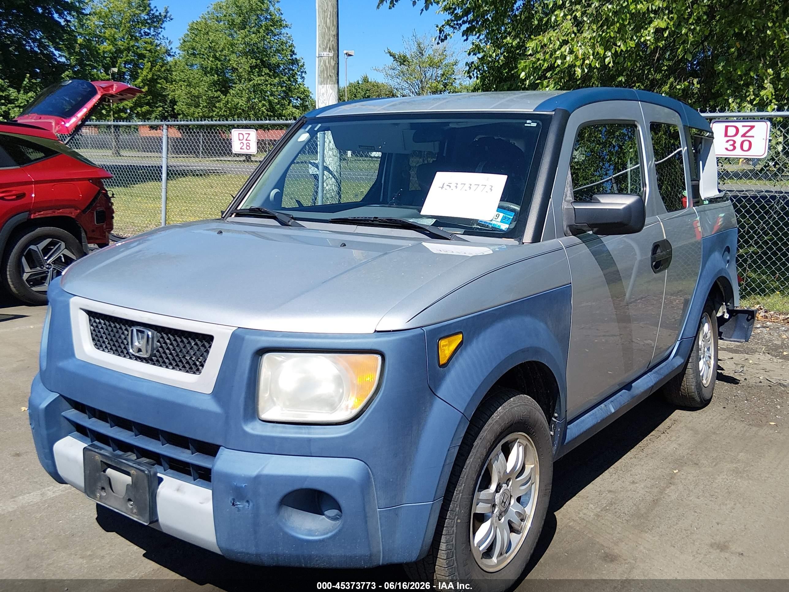 2006 Honda Element Ex Silver vin: 5J6YH28636L022768