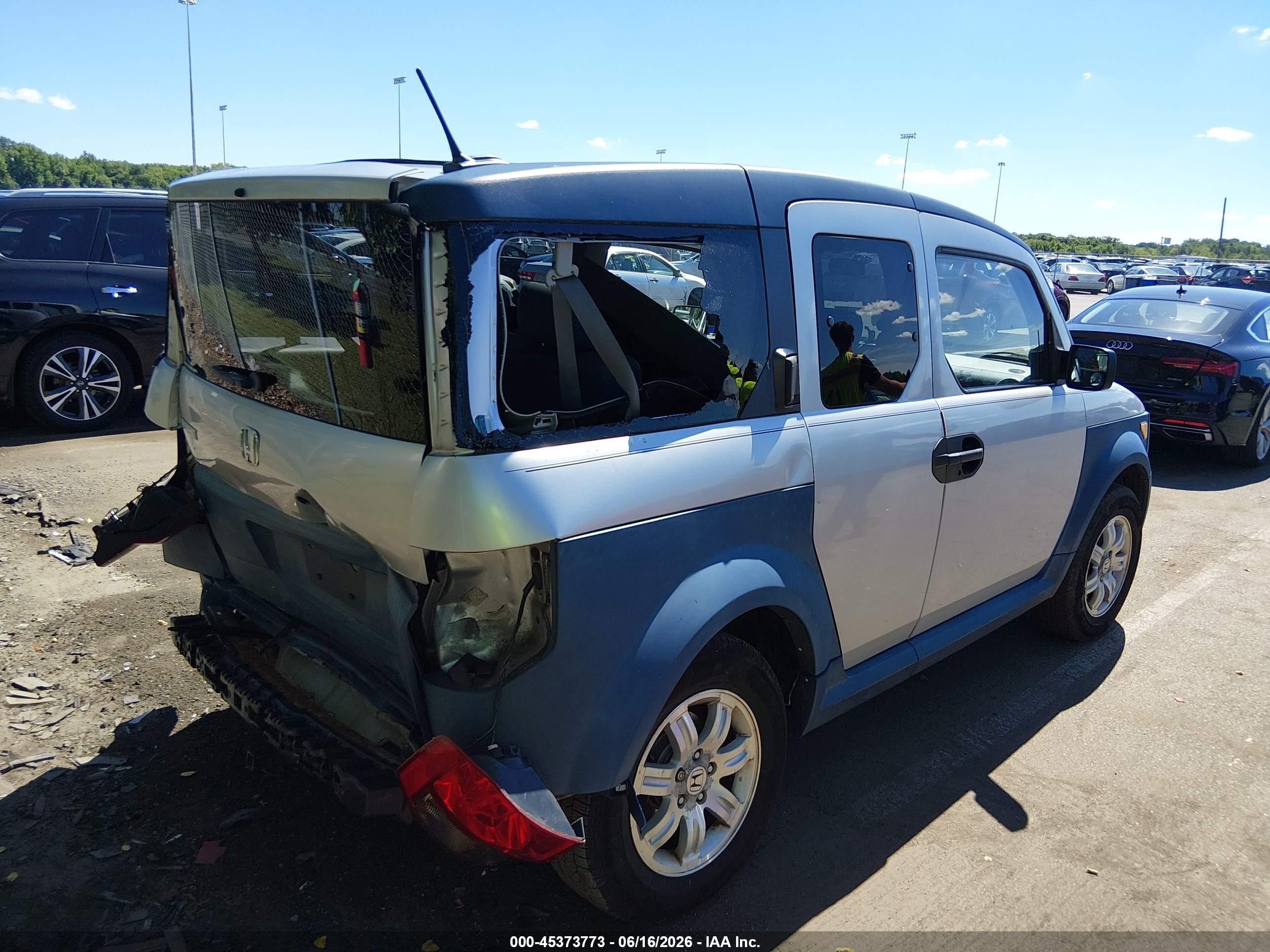 2006 Honda Element Ex Silver vin: 5J6YH28636L022768