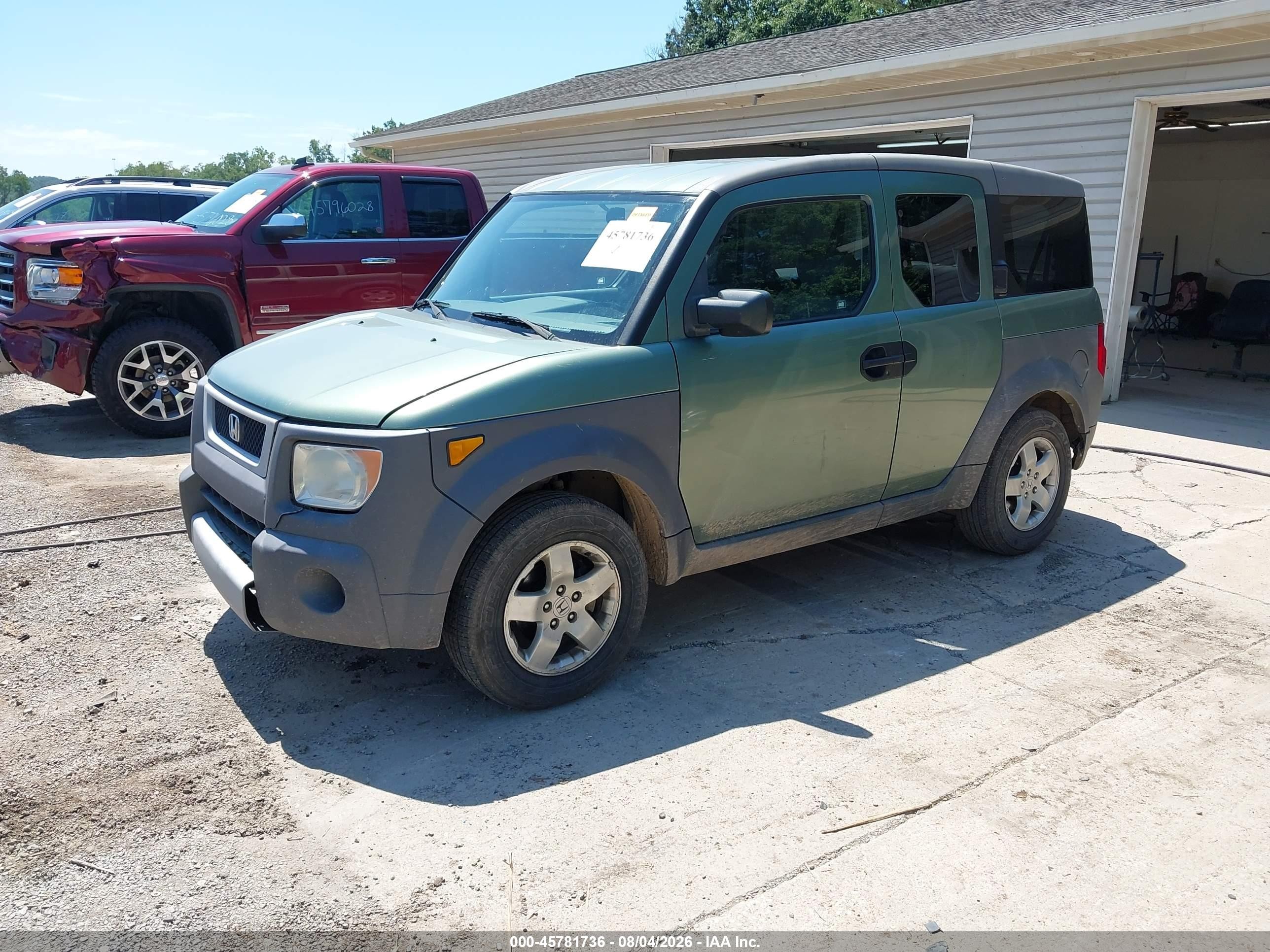 2003 Honda Element Ex Green vin: 5J6YH28643L039736