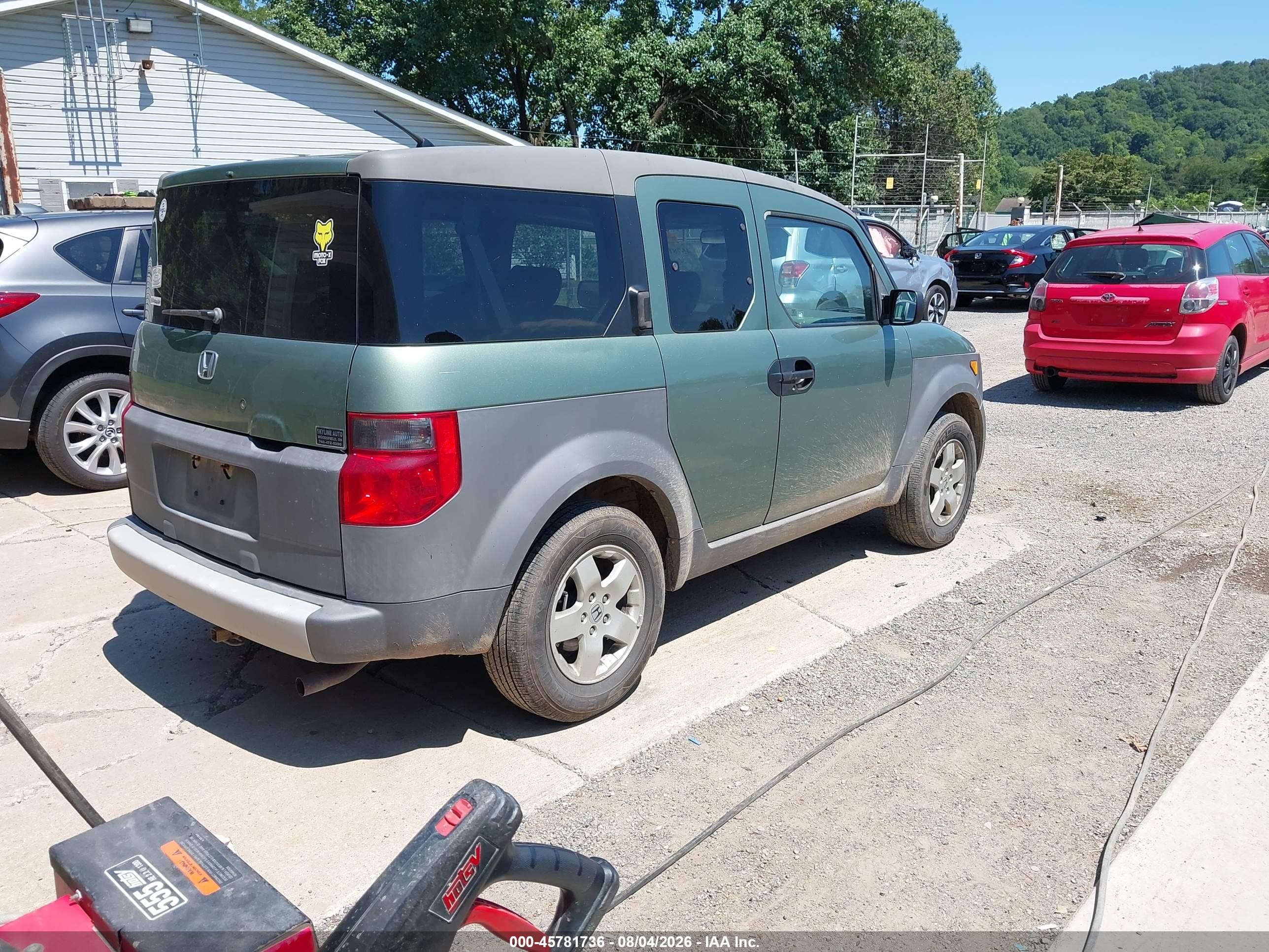 2003 Honda Element Ex Green vin: 5J6YH28643L039736