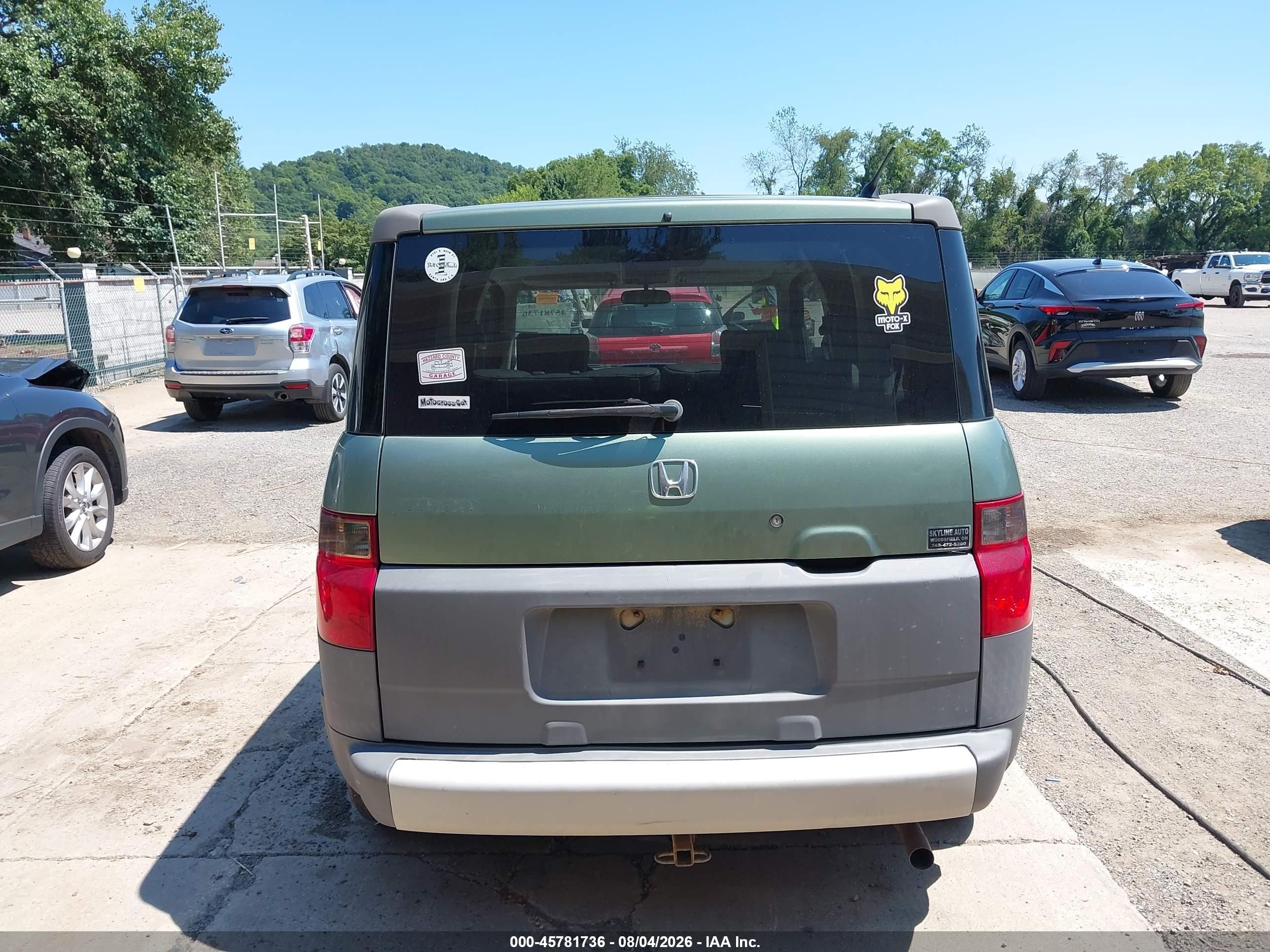 2003 Honda Element Ex Green vin: 5J6YH28643L039736
