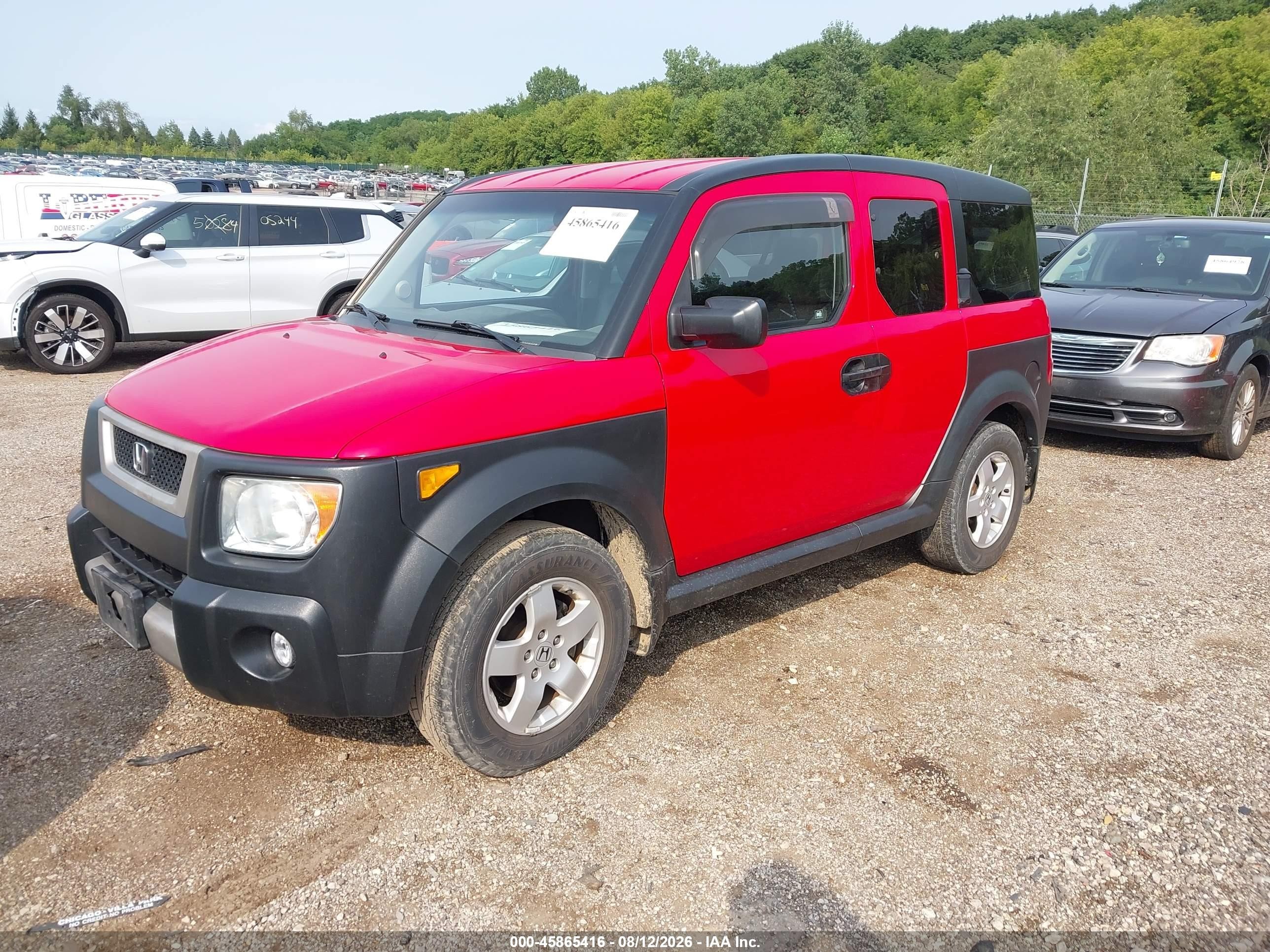 2005 Honda Element Ex Red vin: 5J6YH28645L014760