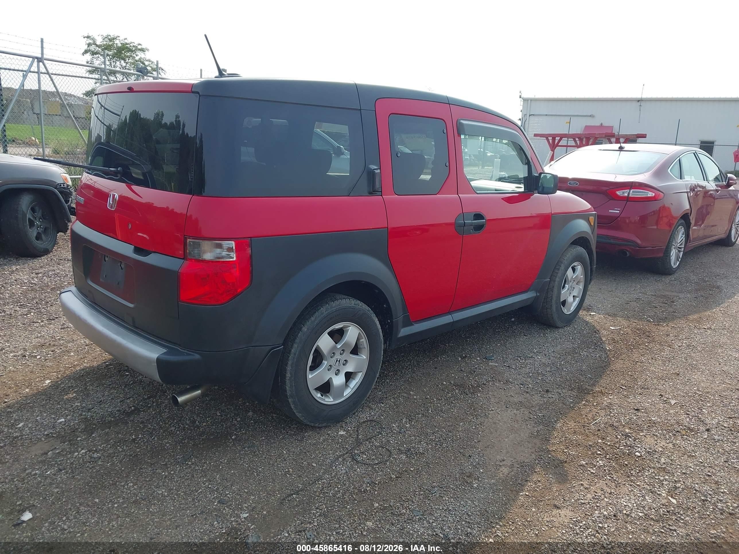 2005 Honda Element Ex Red vin: 5J6YH28645L014760