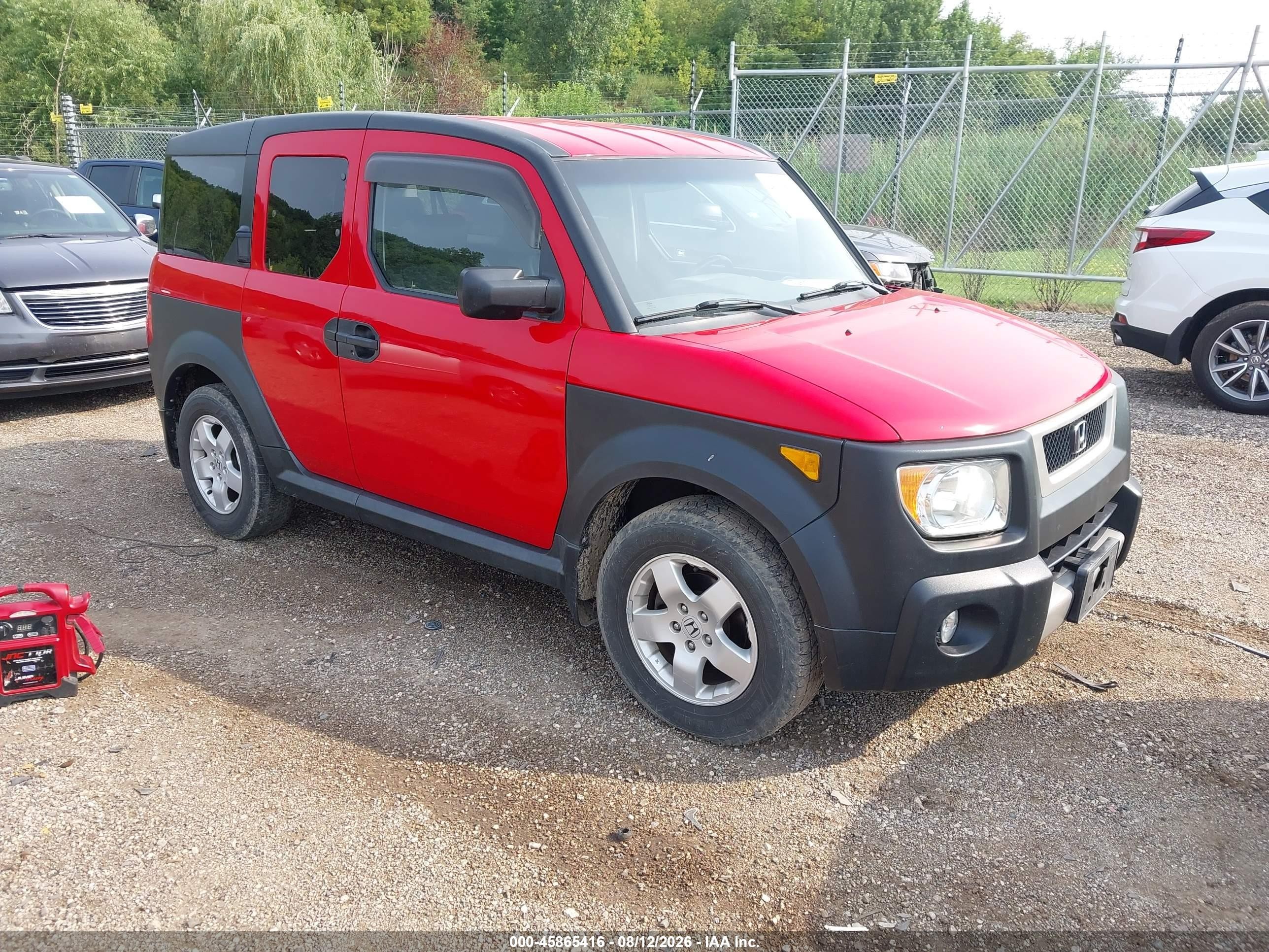 2005 Honda Element Ex Red vin: 5J6YH28645L014760