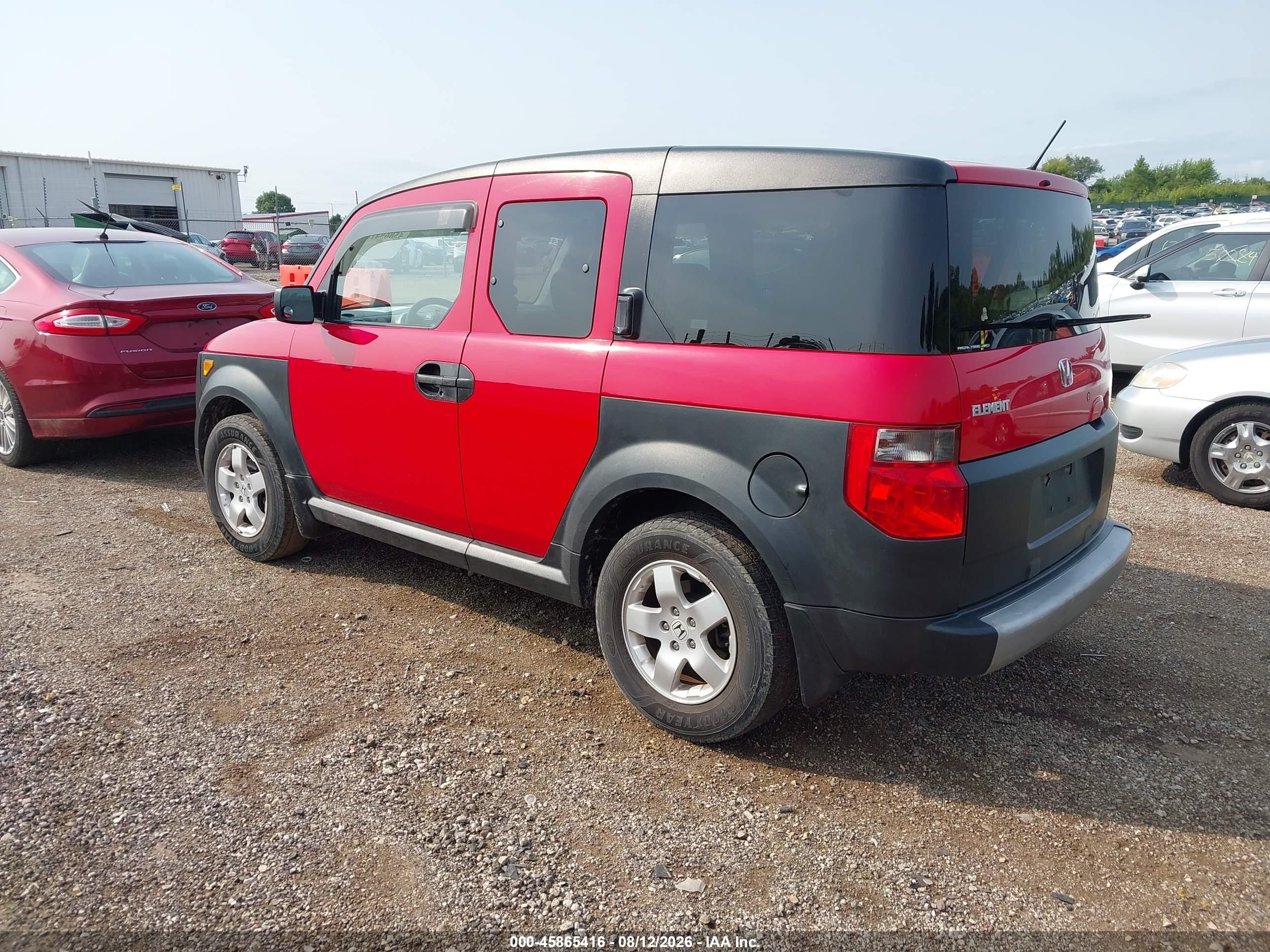 2005 Honda Element Ex Red vin: 5J6YH28645L014760