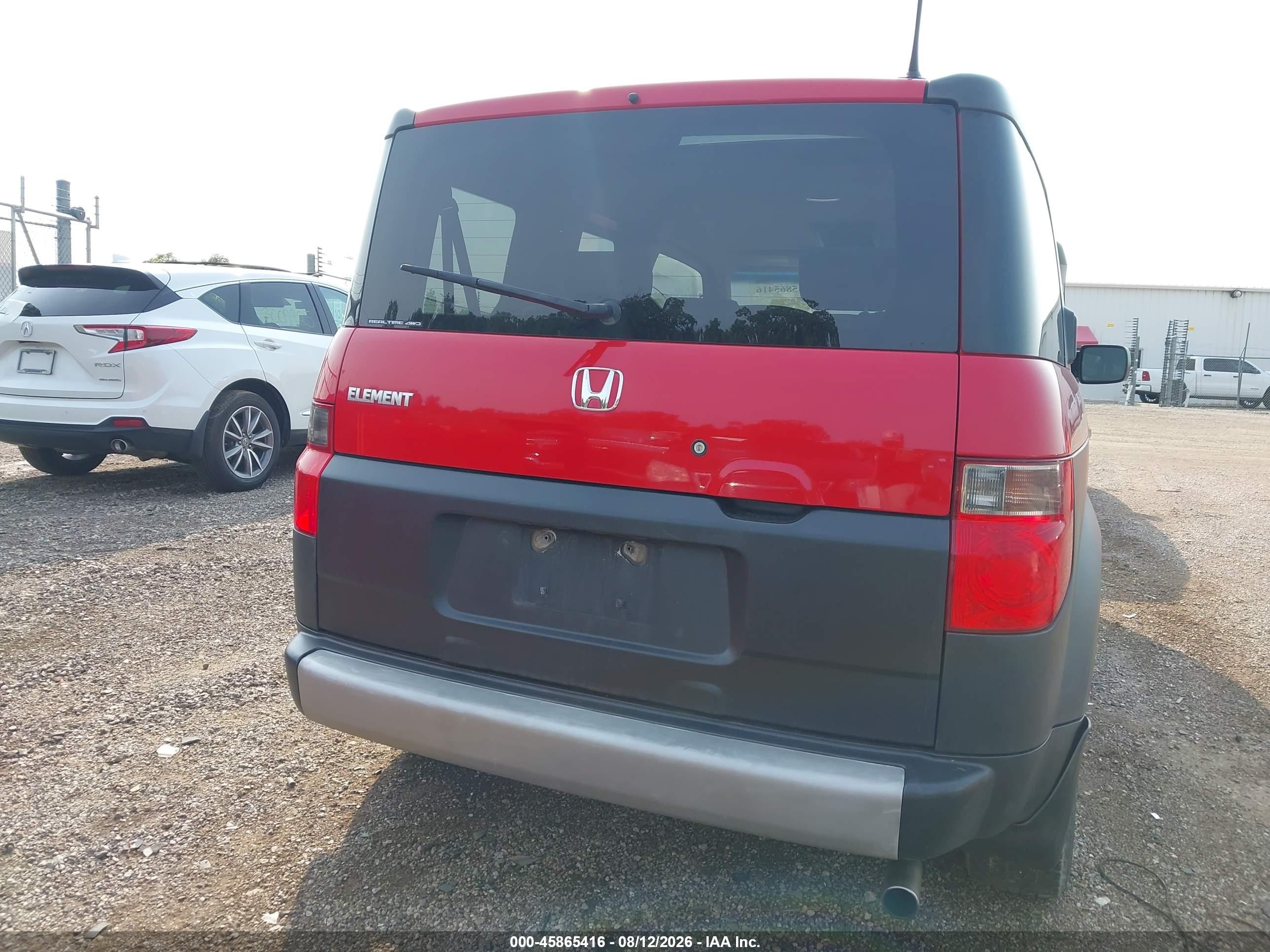 2005 Honda Element Ex Red vin: 5J6YH28645L014760
