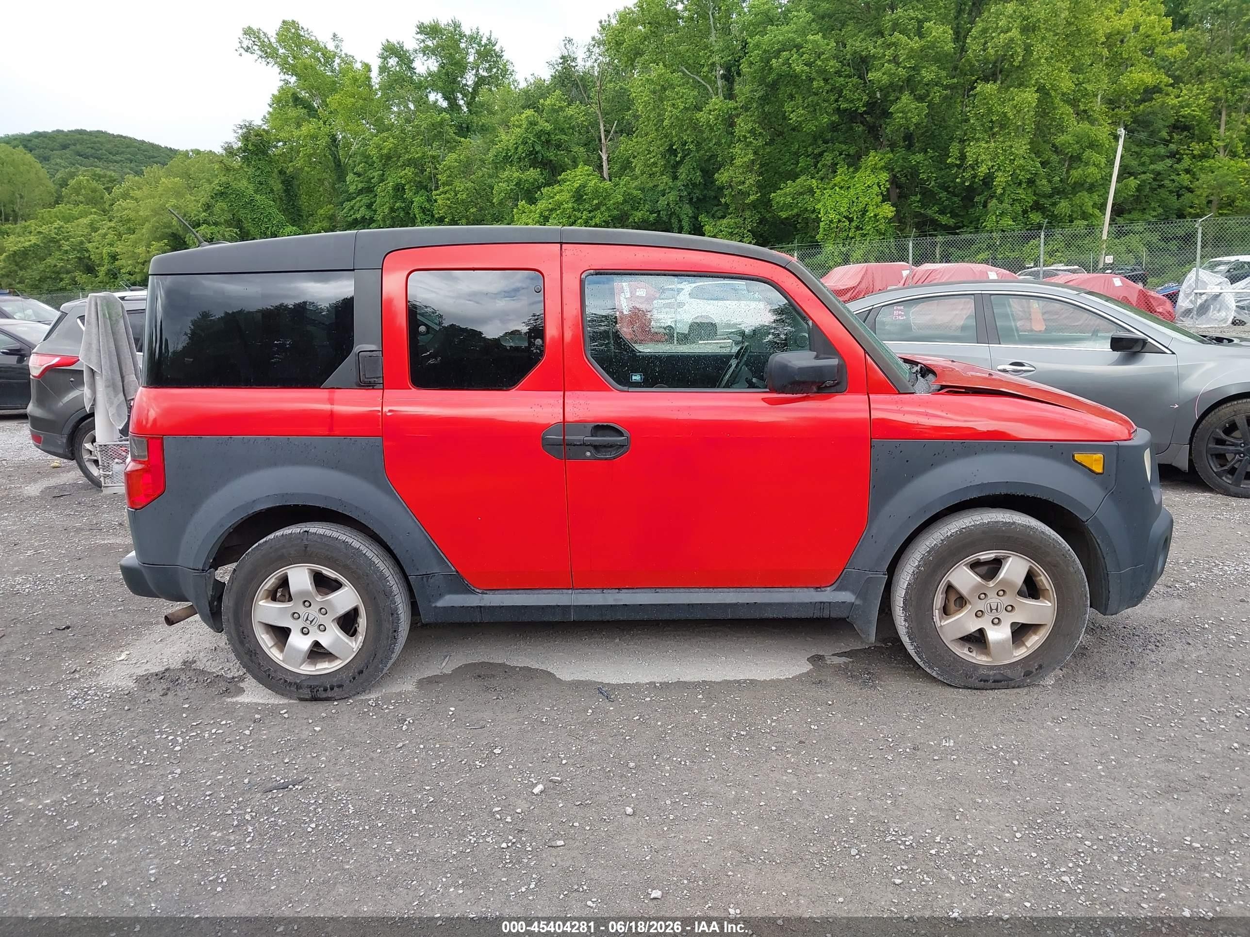 2005 Honda Element Ex Красный vin: 5J6YH28655L021927
