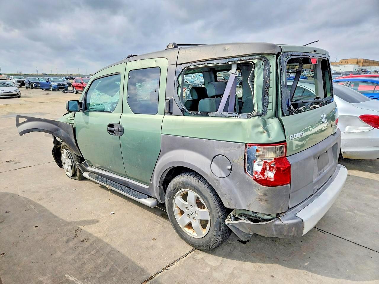 2004 Honda Element Green vin: 5J6YH28664L034474