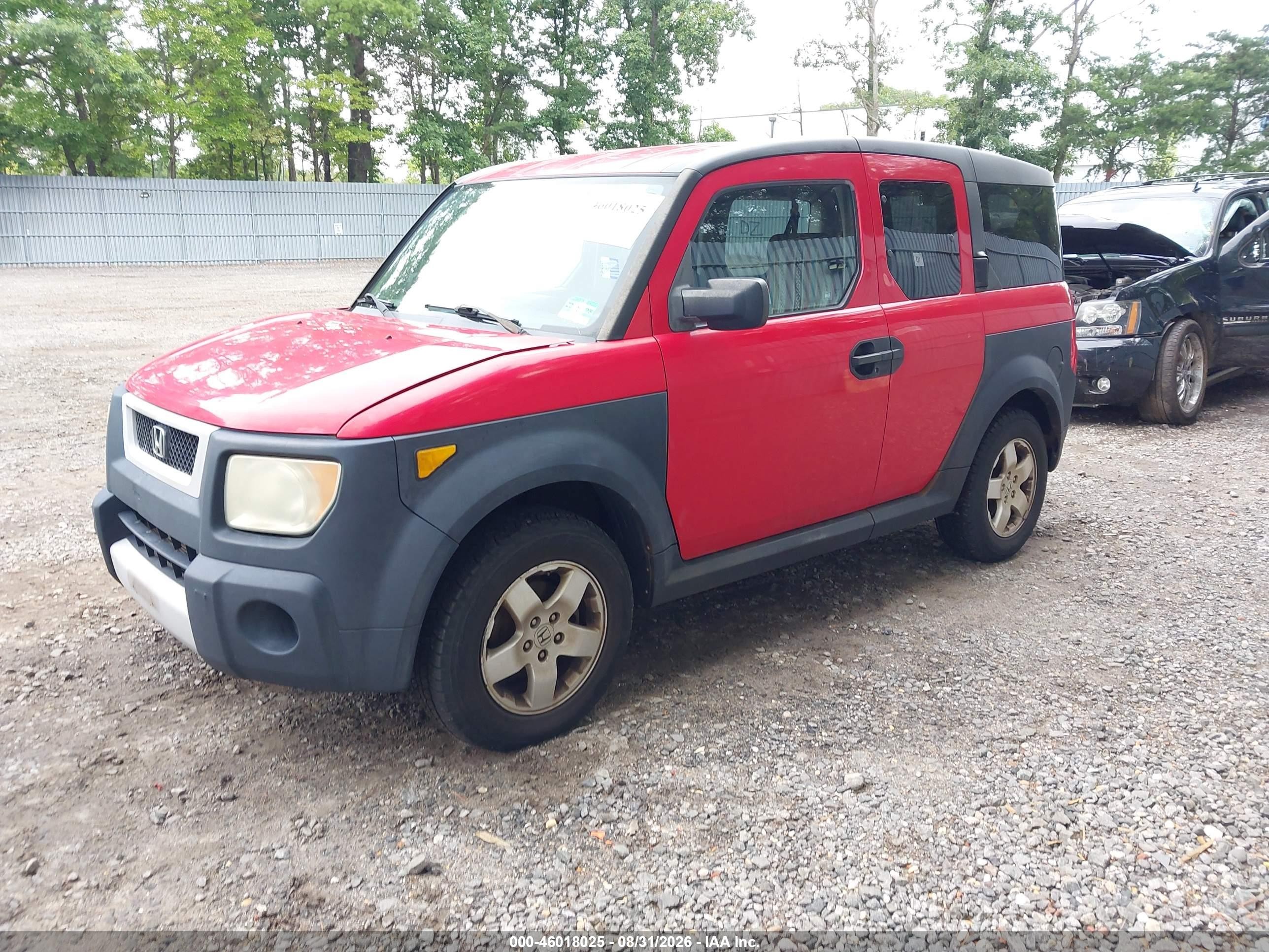 2005 Honda Element Ex Red vin: 5J6YH28675L011853