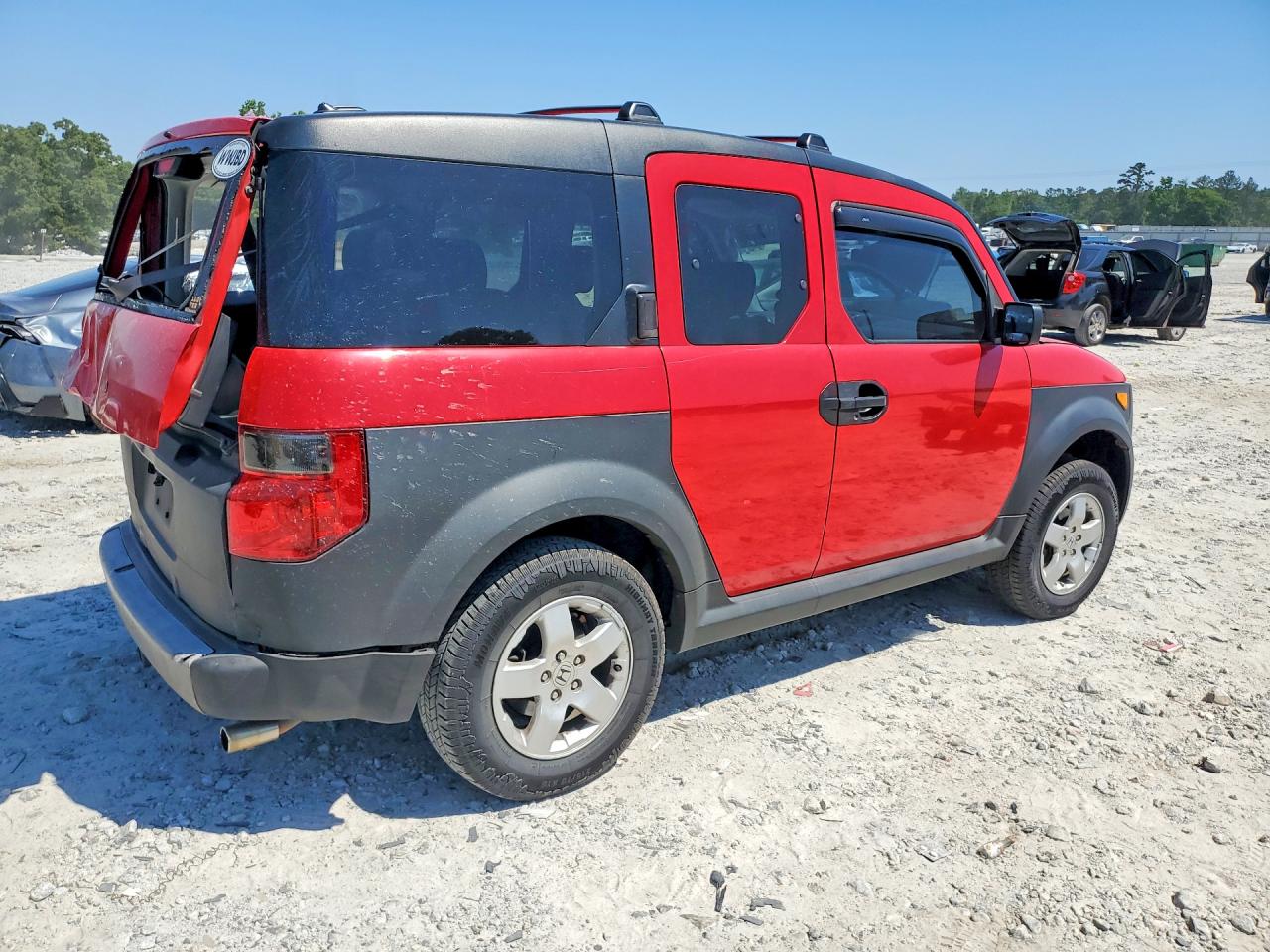 2005 Honda Element Ex Red vin: 5J6YH28675L022321
