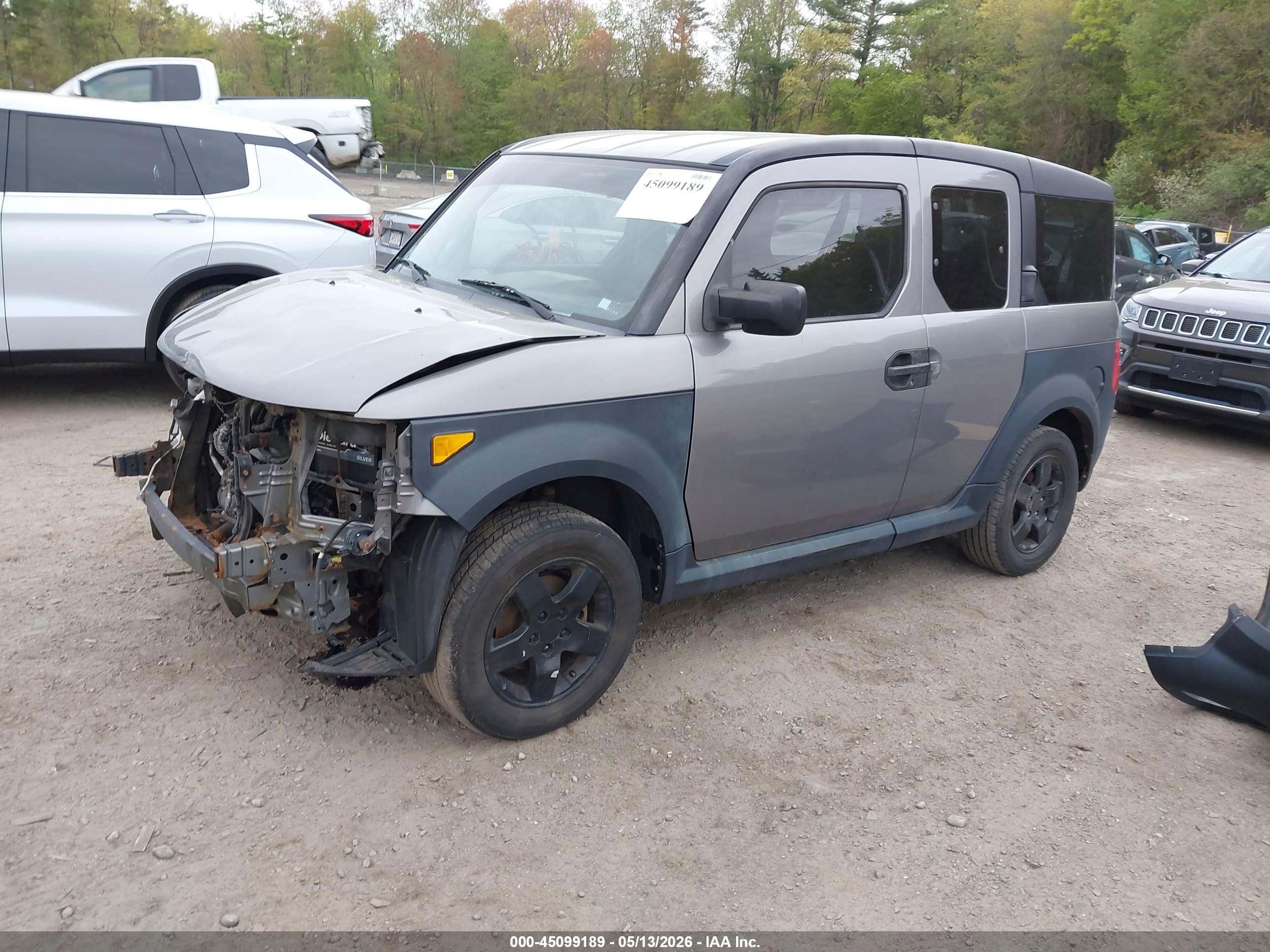 2005 Honda Element Ex Gray vin: 5J6YH28675L032654
