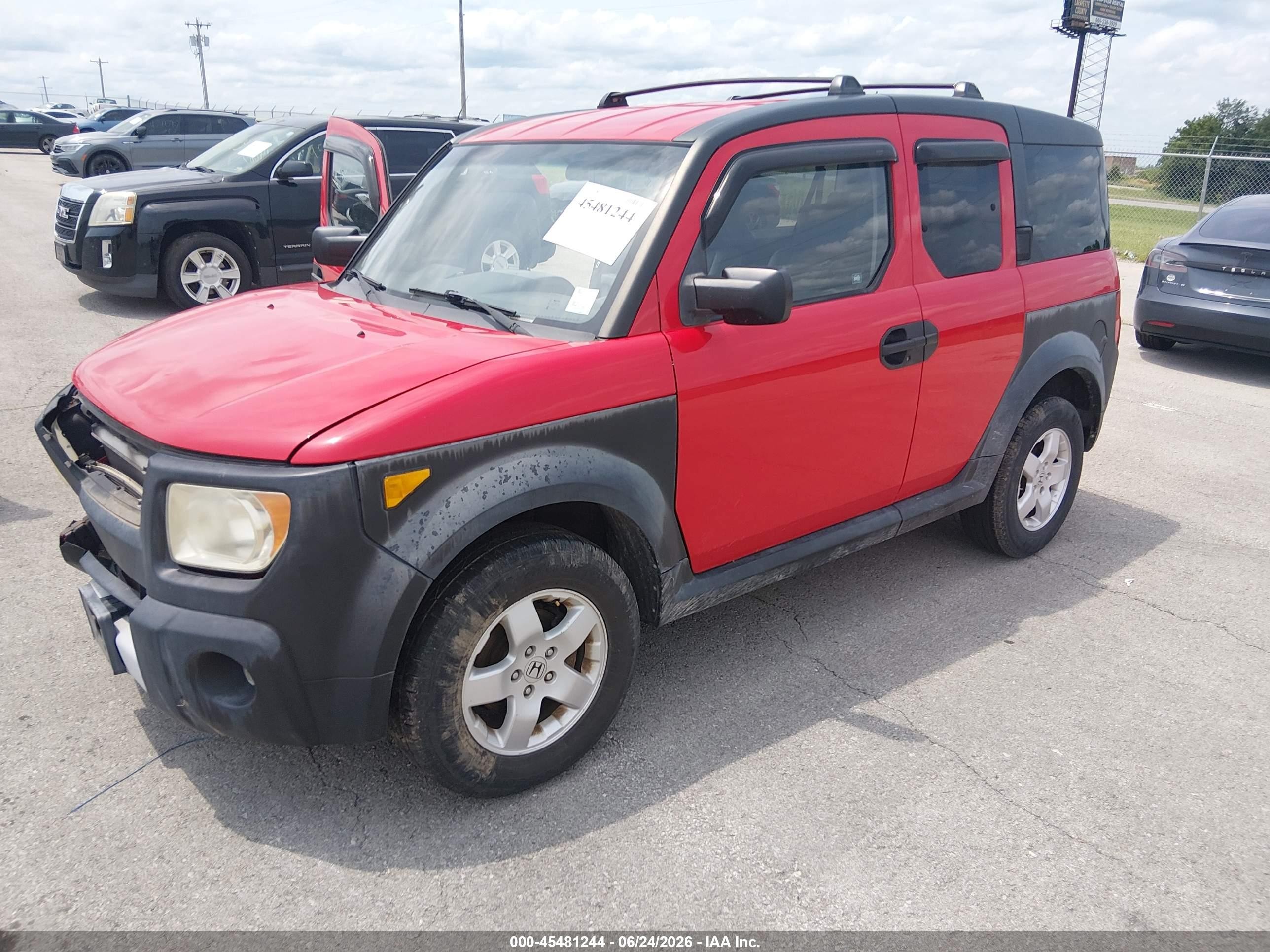 2005 Honda Element Ex Red vin: 5J6YH28675L034520