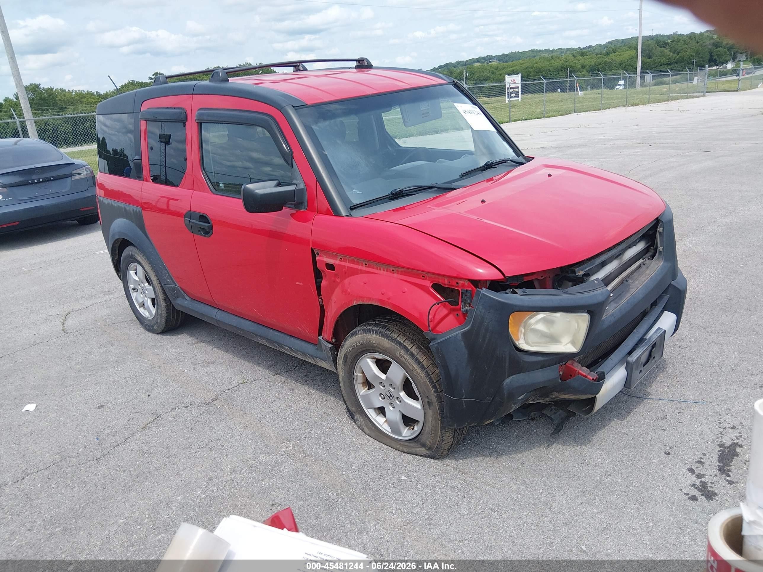 2005 Honda Element Ex Red vin: 5J6YH28675L034520