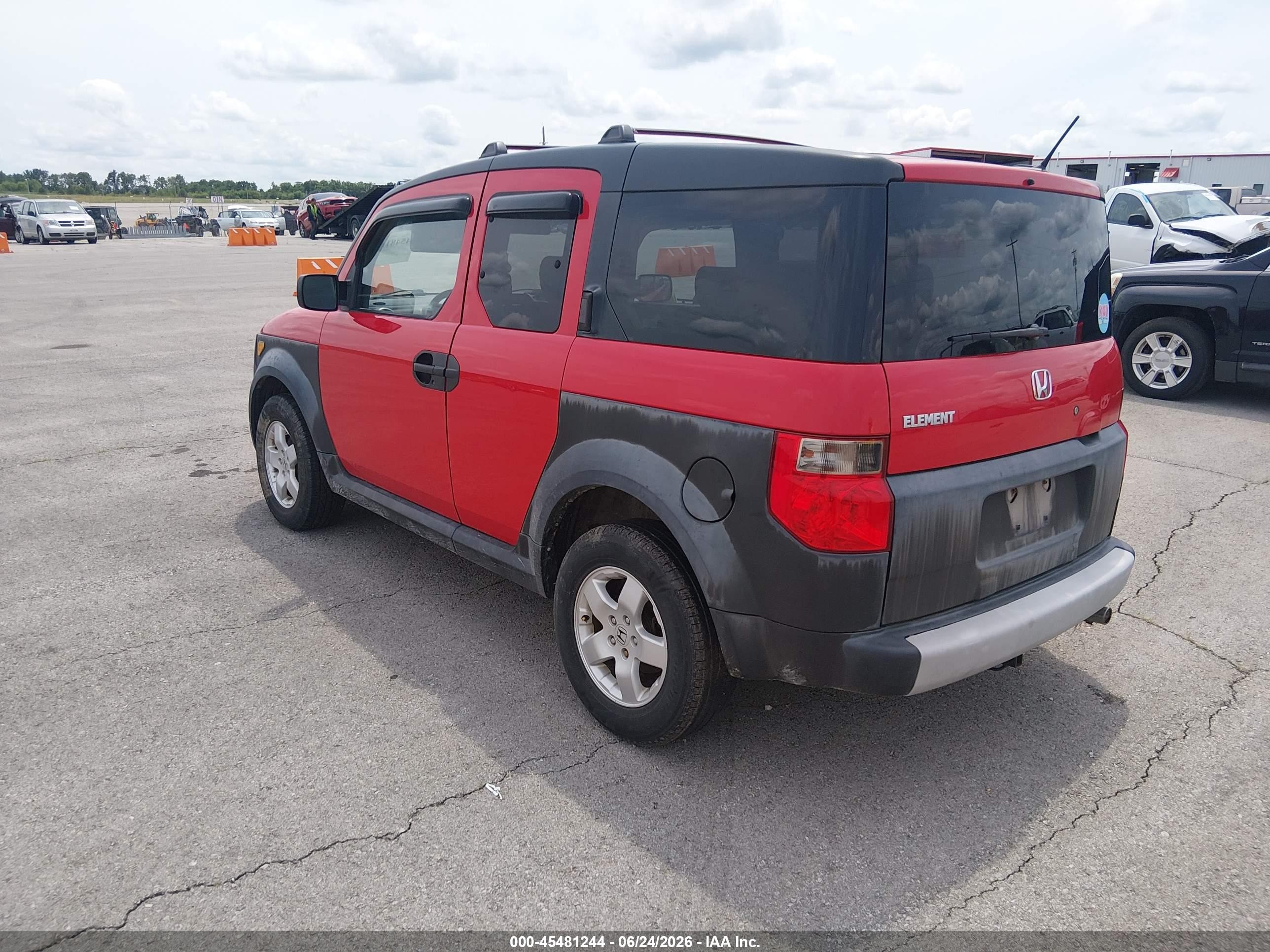 2005 Honda Element Ex Red vin: 5J6YH28675L034520