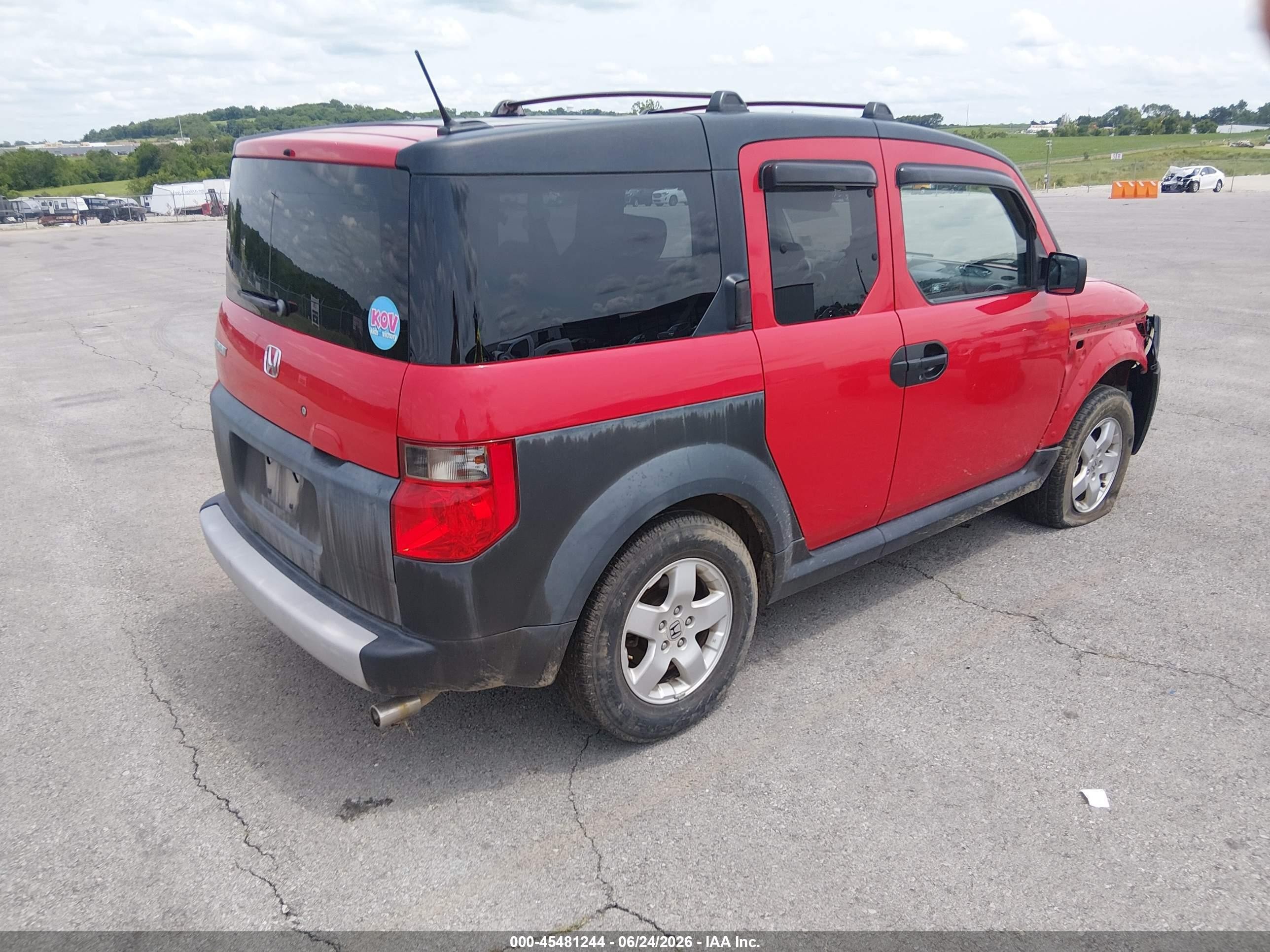 2005 Honda Element Ex Red vin: 5J6YH28675L034520