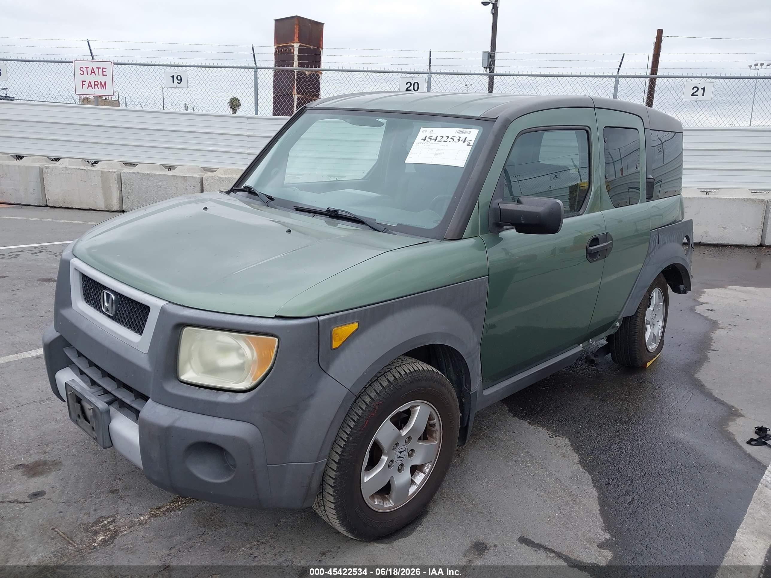 2004 Honda Element Ex Green vin: 5J6YH28684L015778