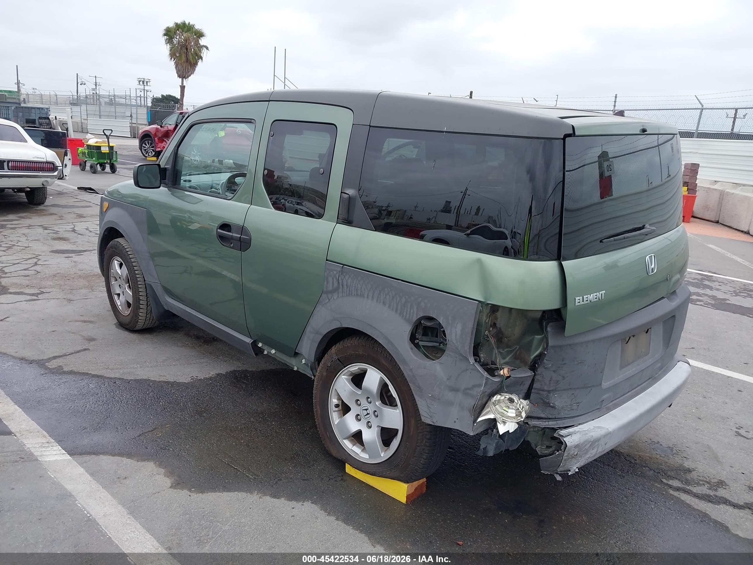 2004 Honda Element Ex Green vin: 5J6YH28684L015778