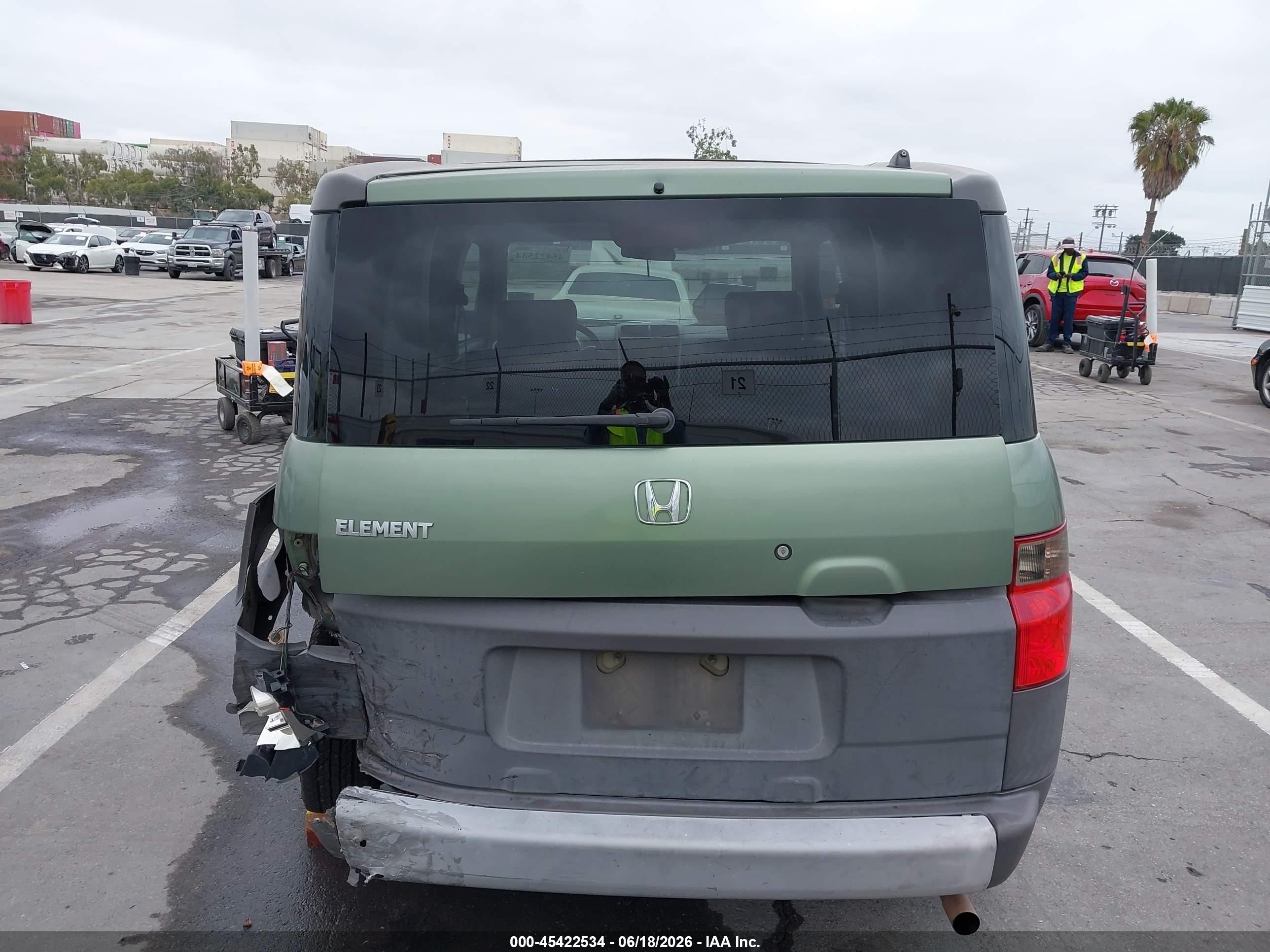 2004 Honda Element Ex Green vin: 5J6YH28684L015778