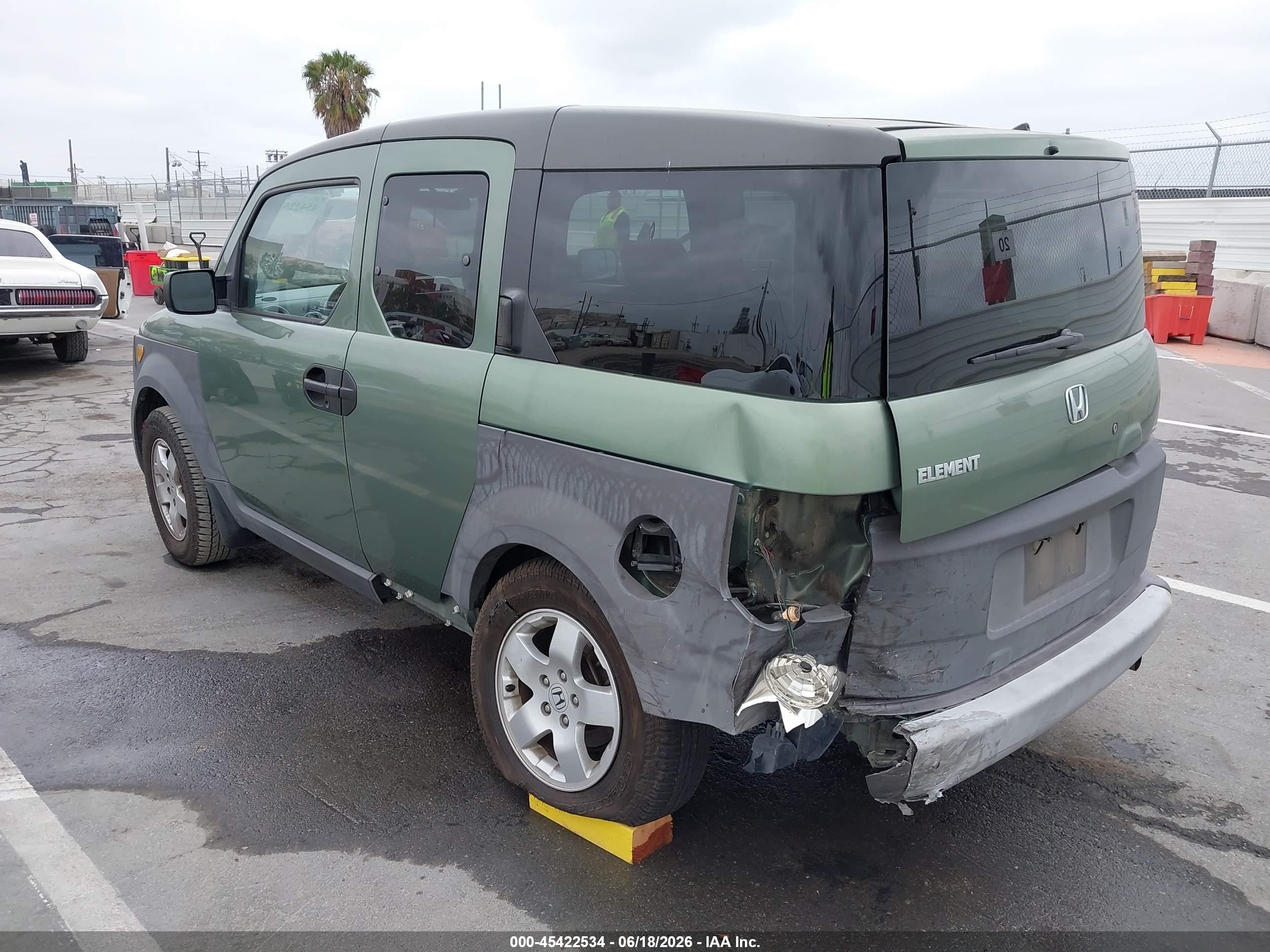 2004 Honda Element Ex Green vin: 5J6YH28684L015778