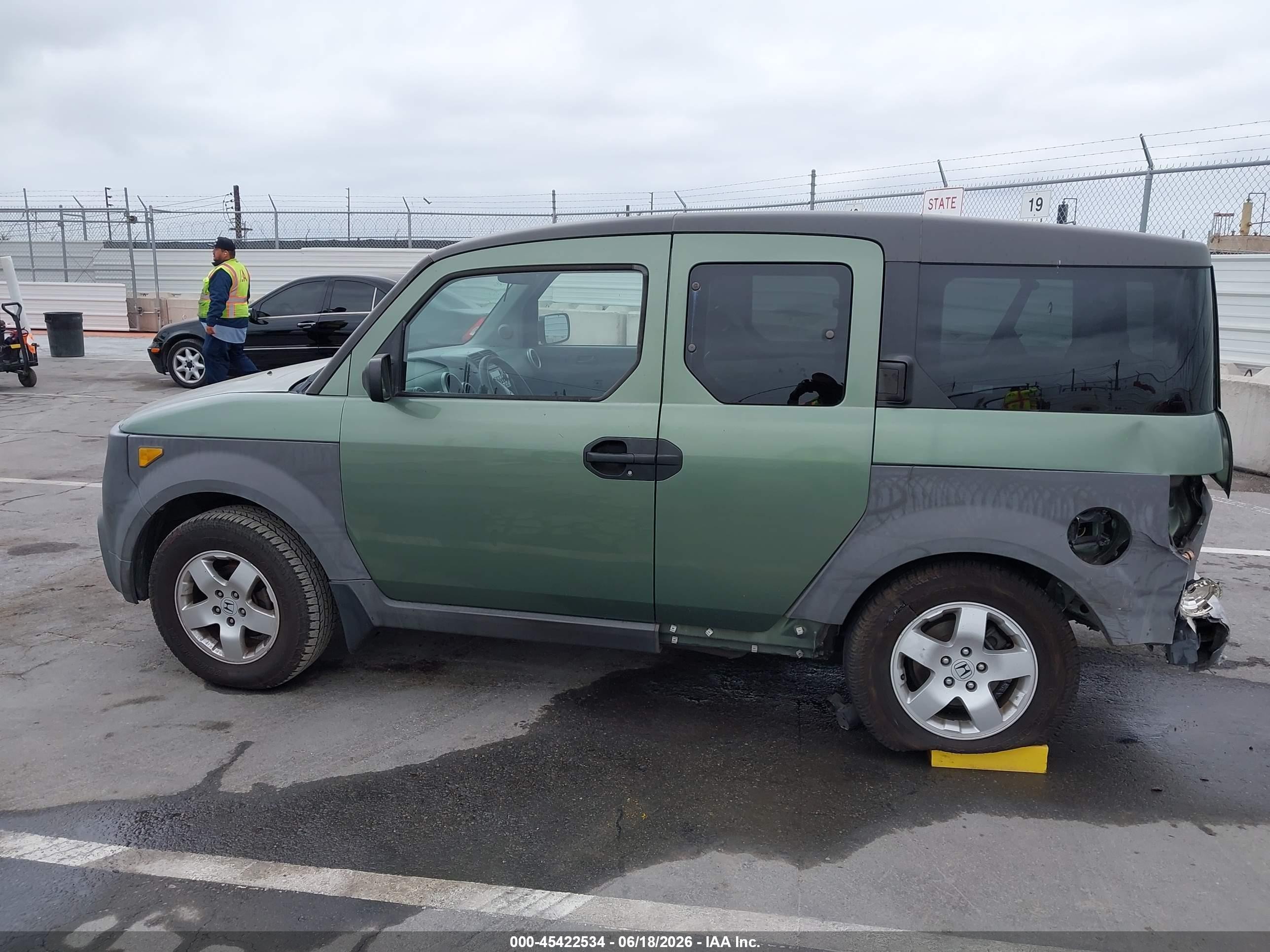 2004 Honda Element Ex Green vin: 5J6YH28684L015778