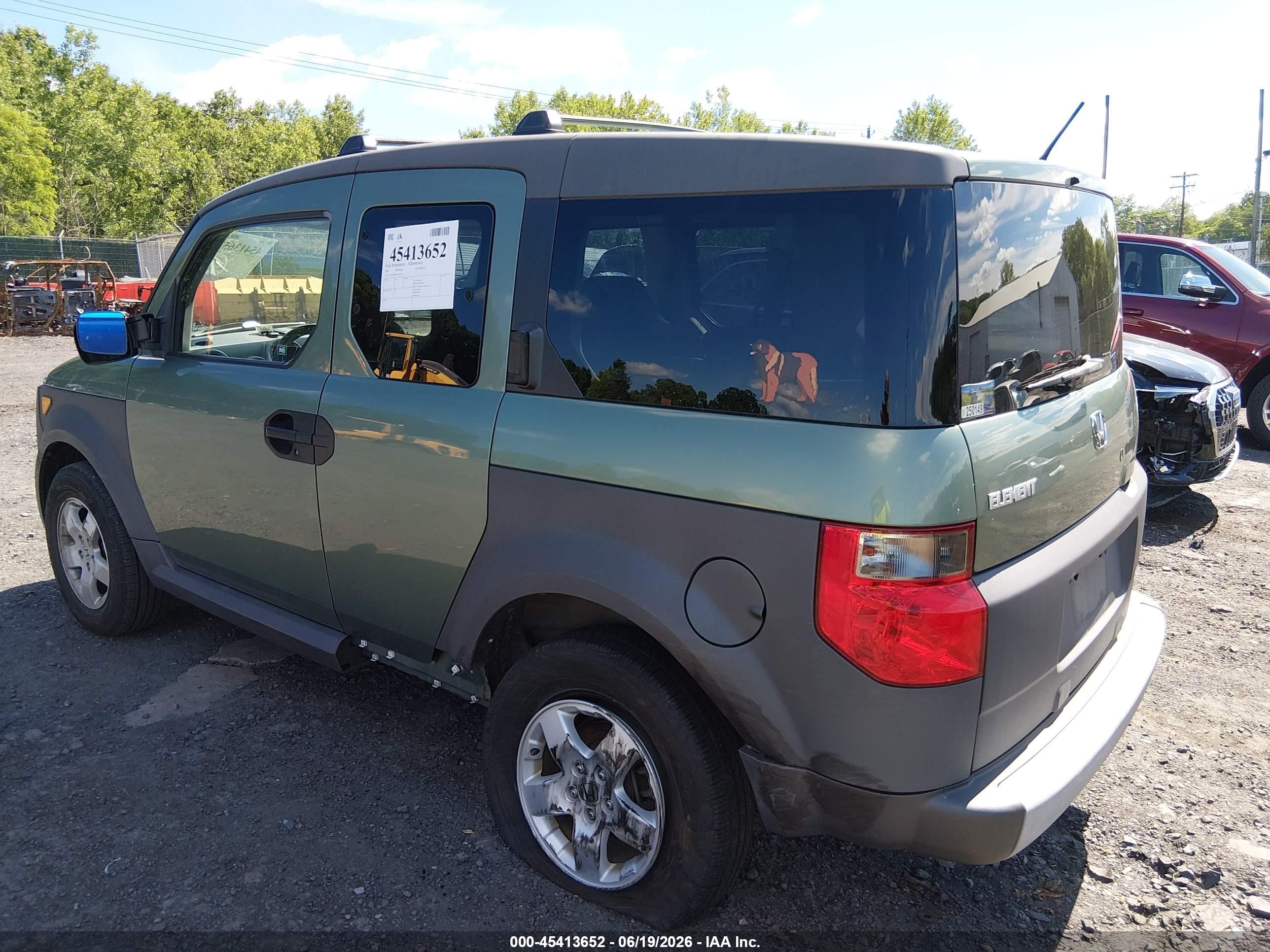 2005 Honda Element Ex Green vin: 5J6YH28685L026720