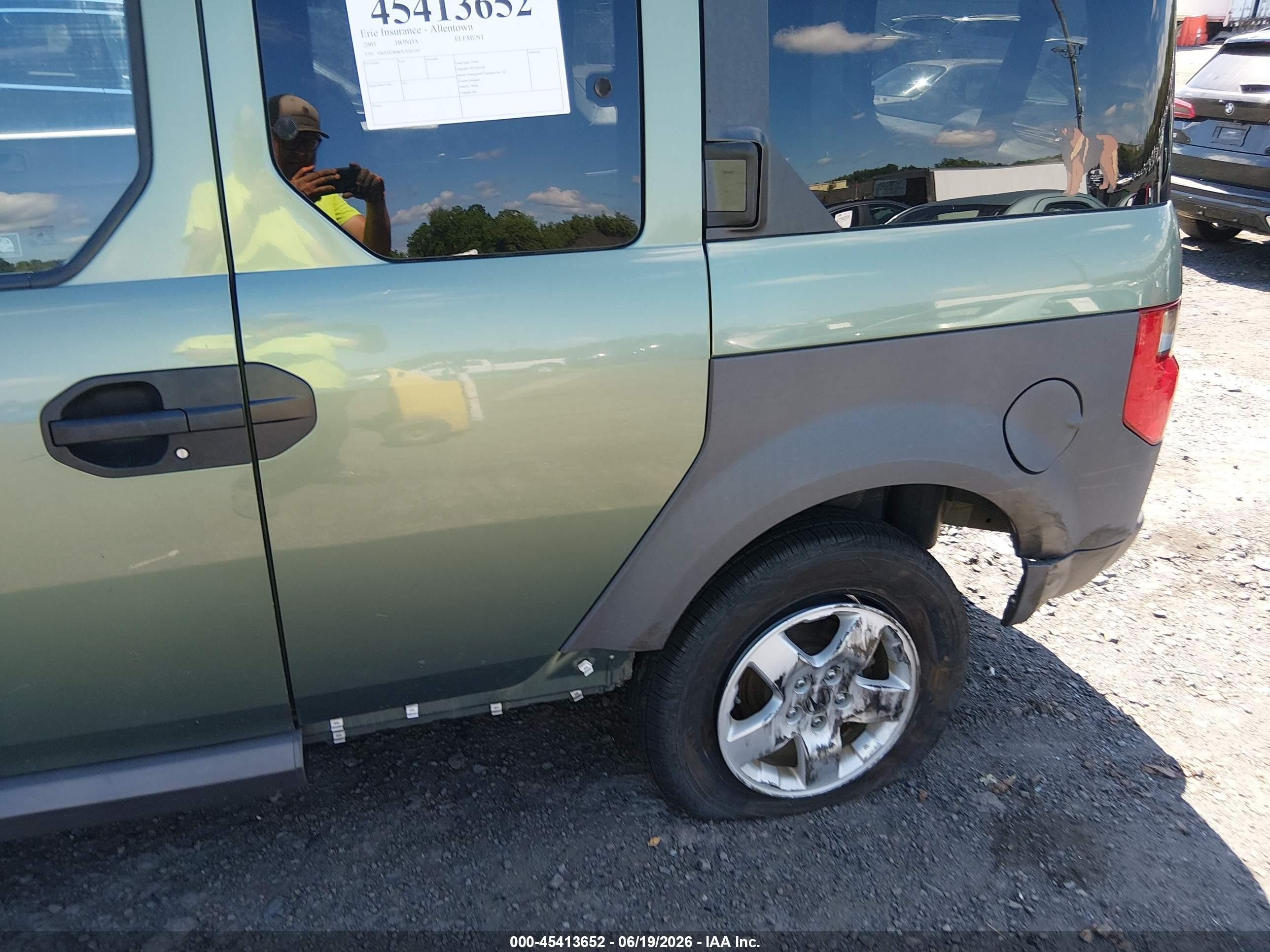 2005 Honda Element Ex Green vin: 5J6YH28685L026720