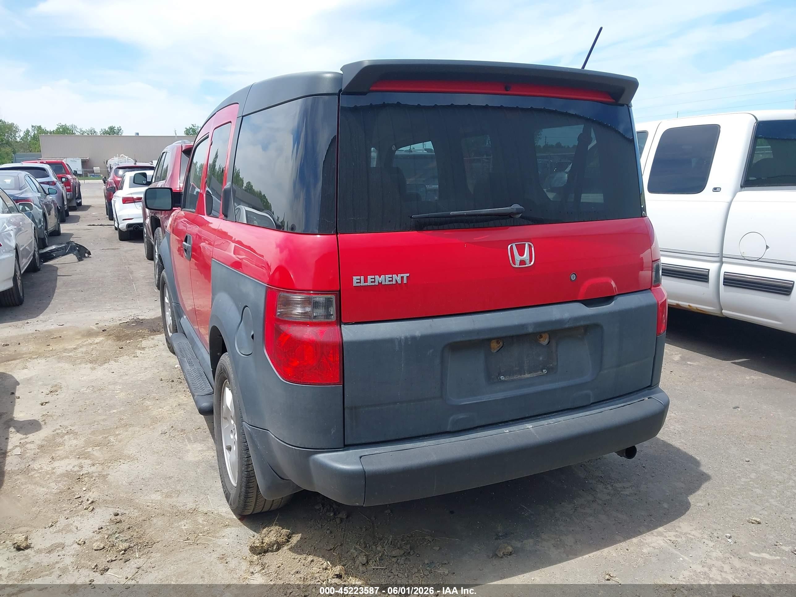 2005 Honda Element Ex Red vin: 5J6YH28685L034154